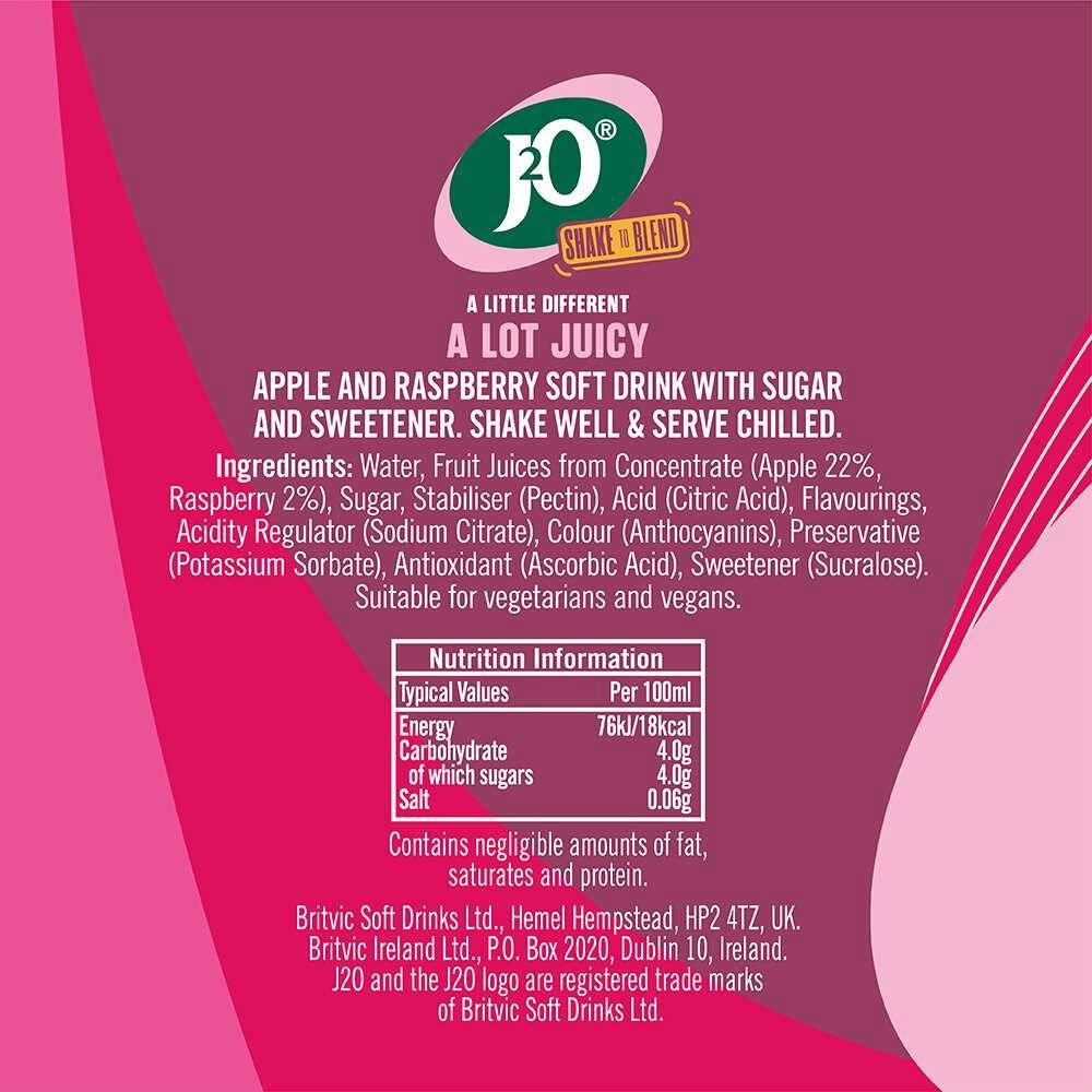 J2O Apple & Raspberry Fruit Blend 10 x 275ml thumbnail 4