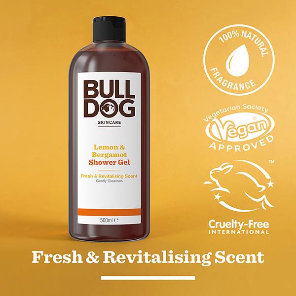 Bulldog Skincare Lemon & Bergamot Shower Gel 500ml thumbnail 2