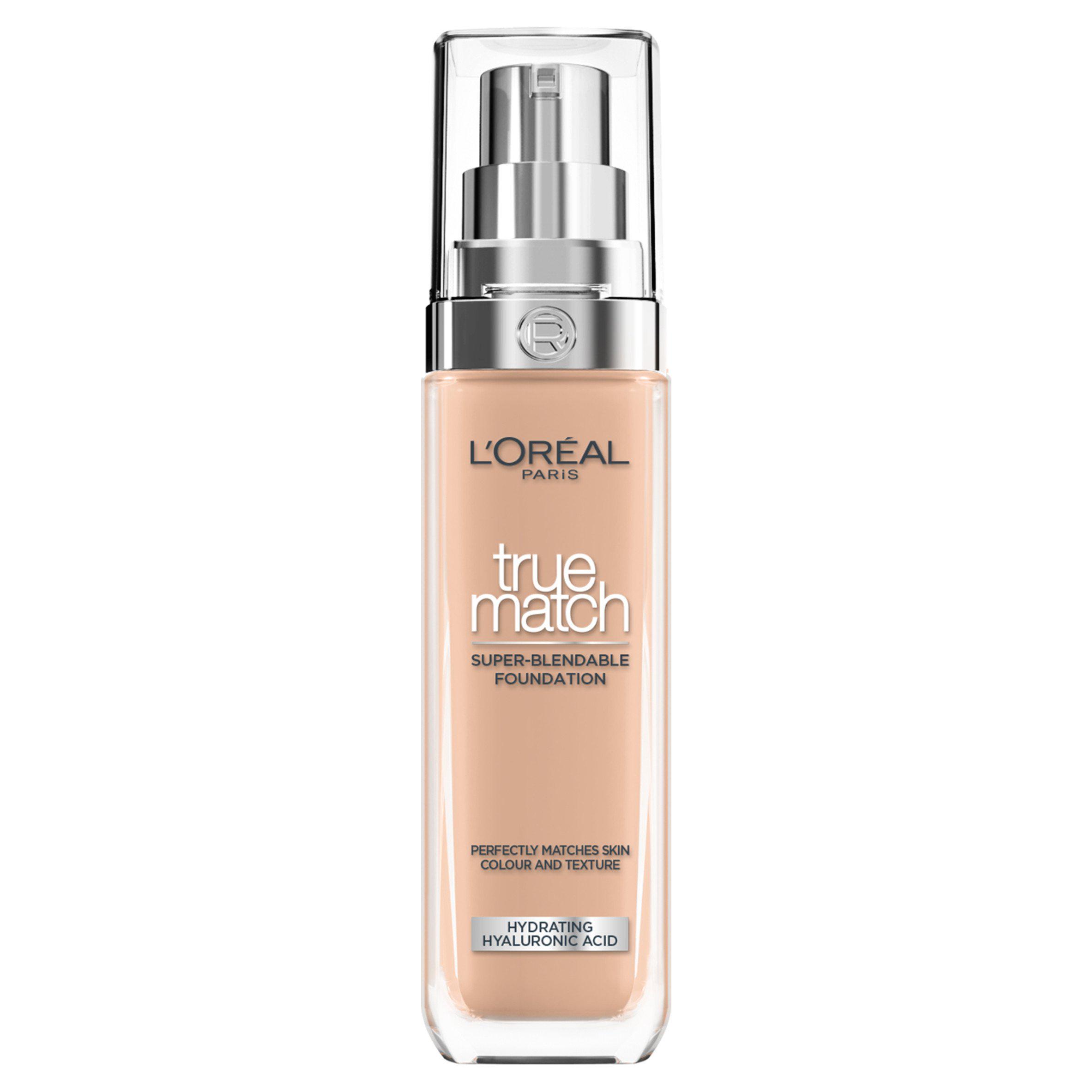 L'Oreal Paris True Match Liquid Foundation with Hyaluronic Acid 30ml and SPF (Various Shades) 4.5N