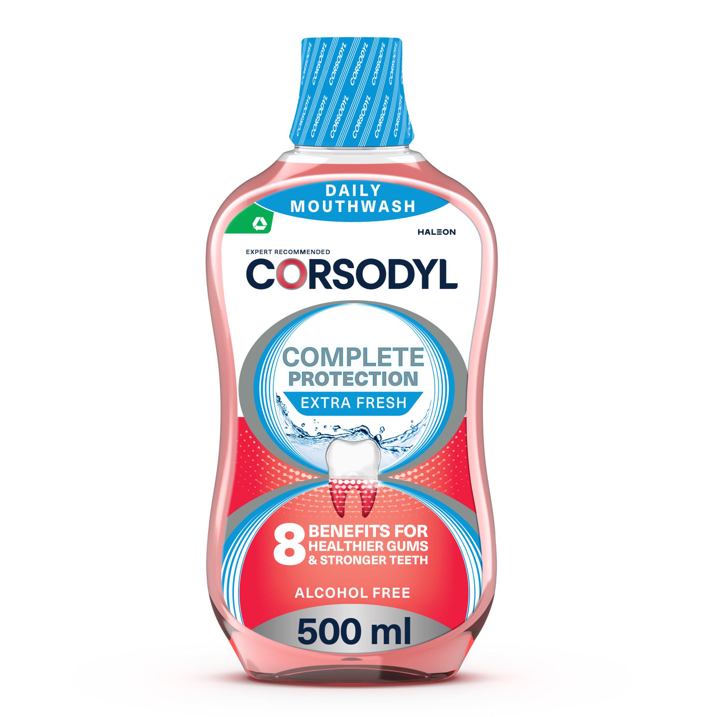 Corsodyl Complete Protection Gum Care Mouthwash Extra Fresh 500ml