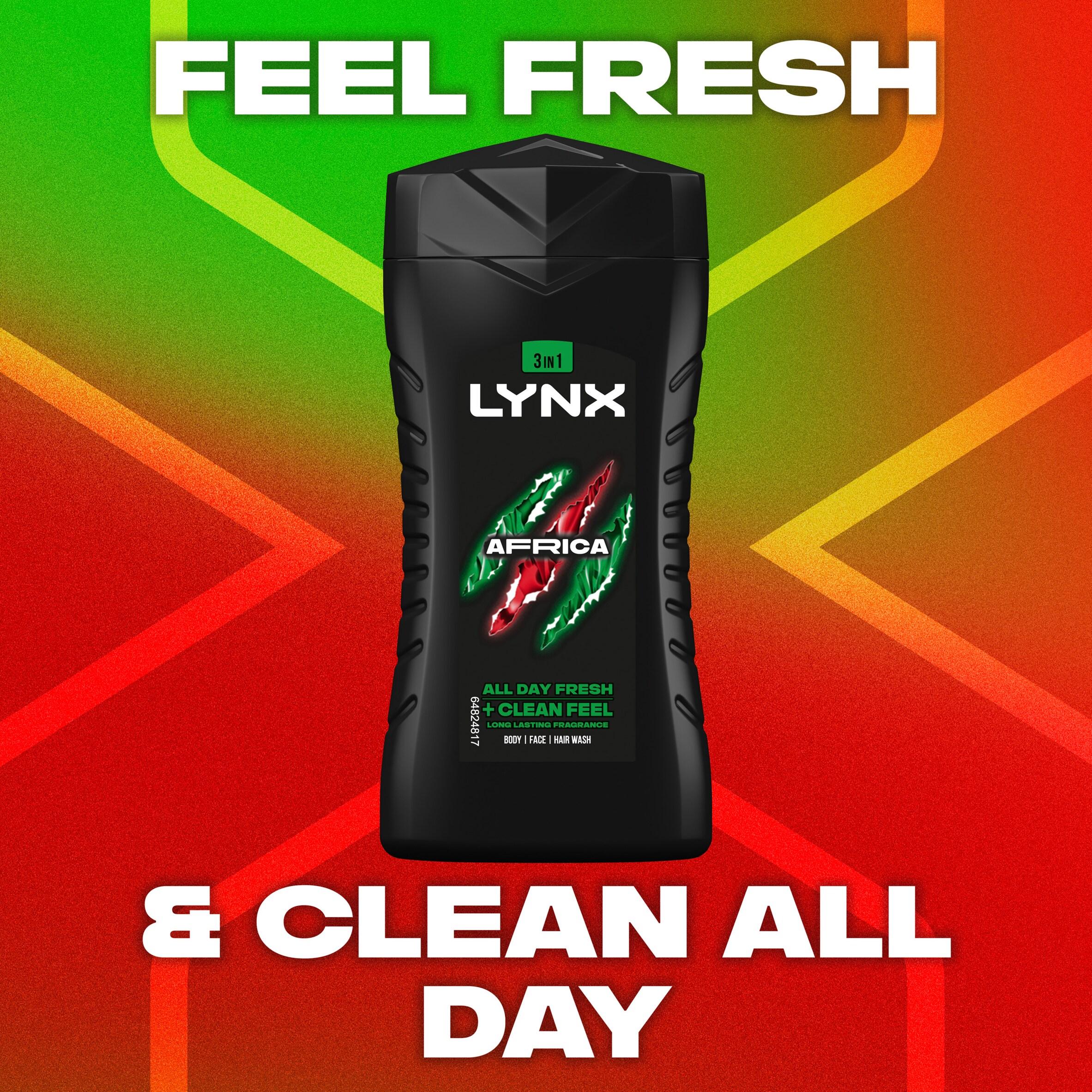 Lynx Africa Shower Gel Body Wash for Men Travel Size 50ml thumbnail 2