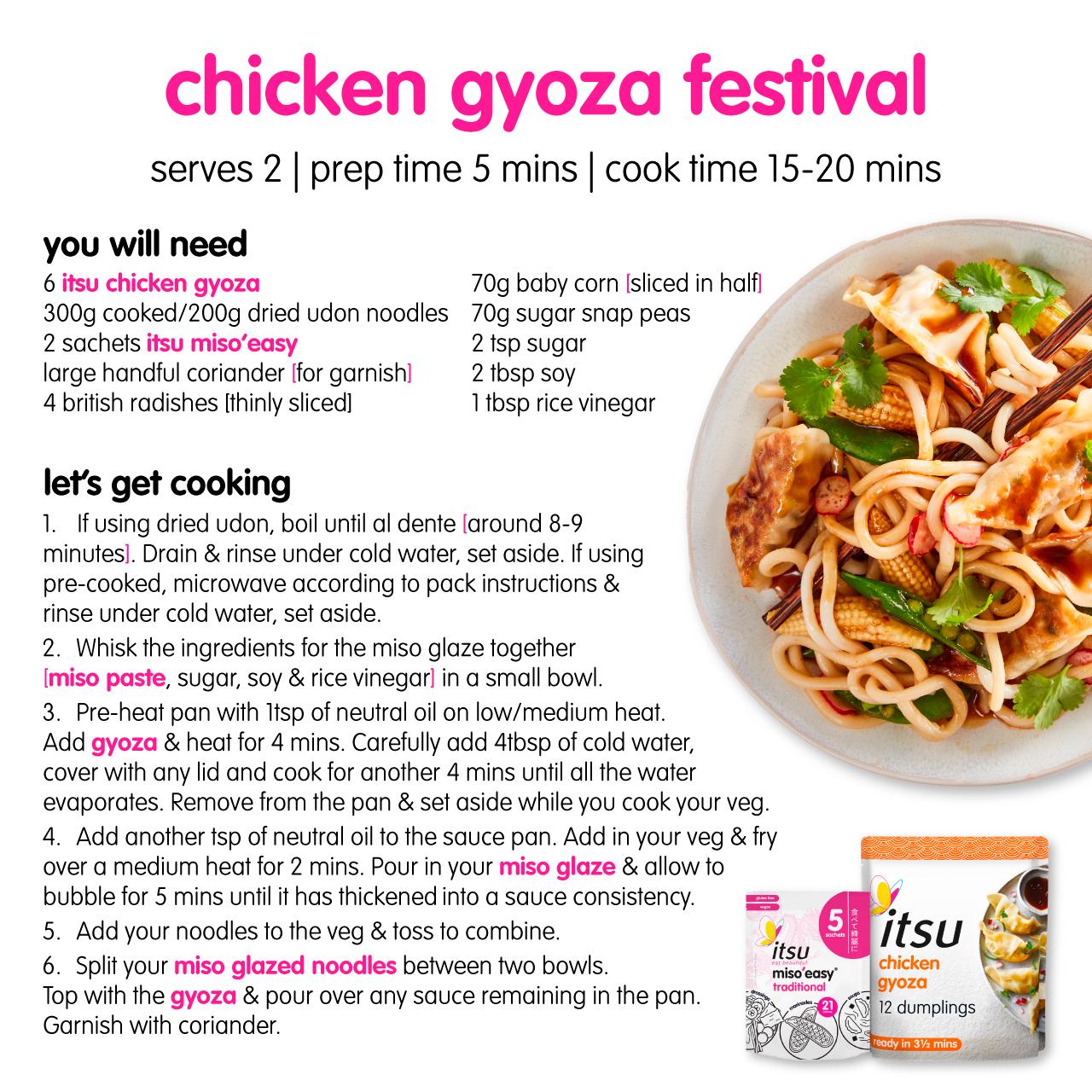 itsu Chicken Gyoza Dinner Dumplings x12 240g thumbnail 4