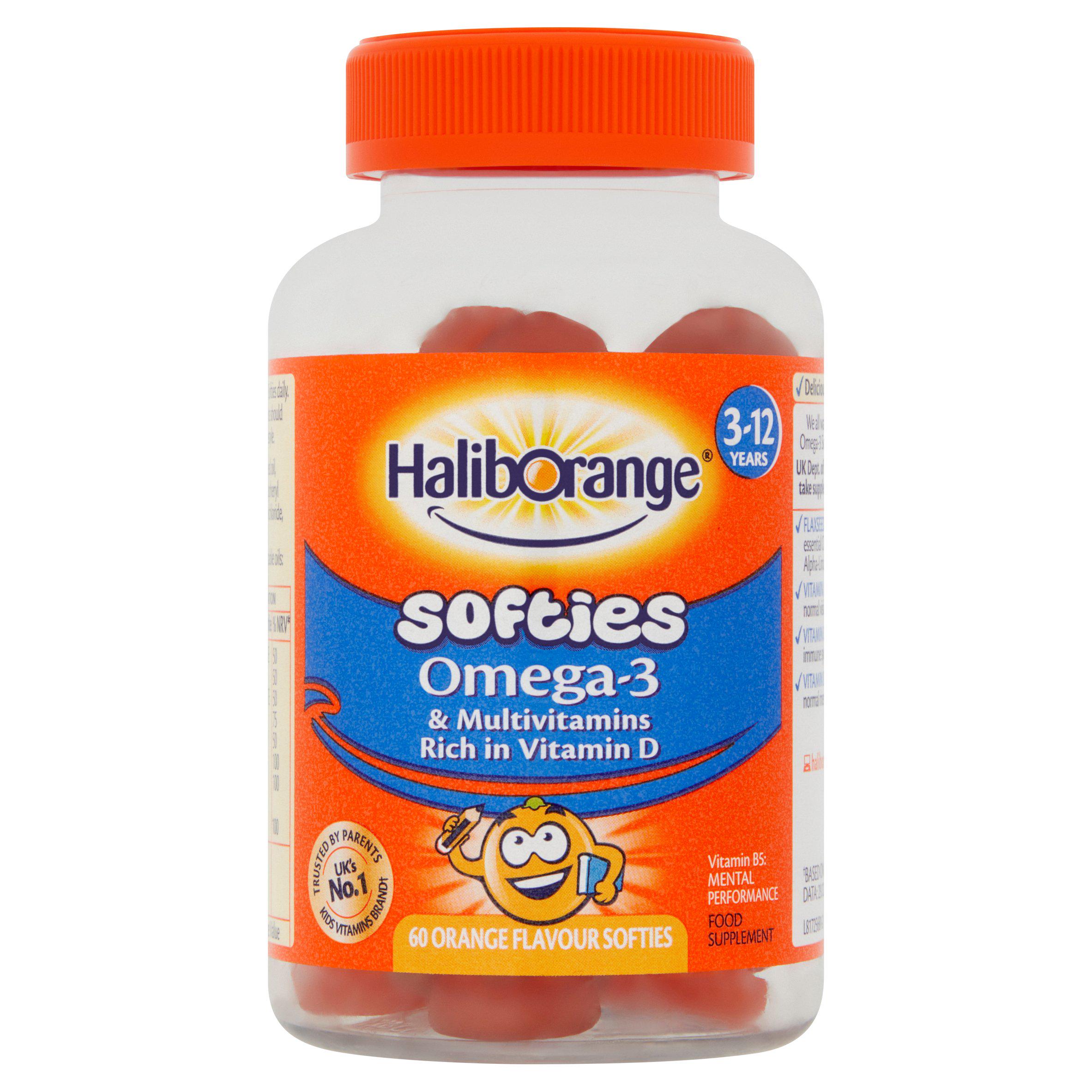 Omega 3 & Multivitamins Orange Flavoured Softies 3-12 Years
