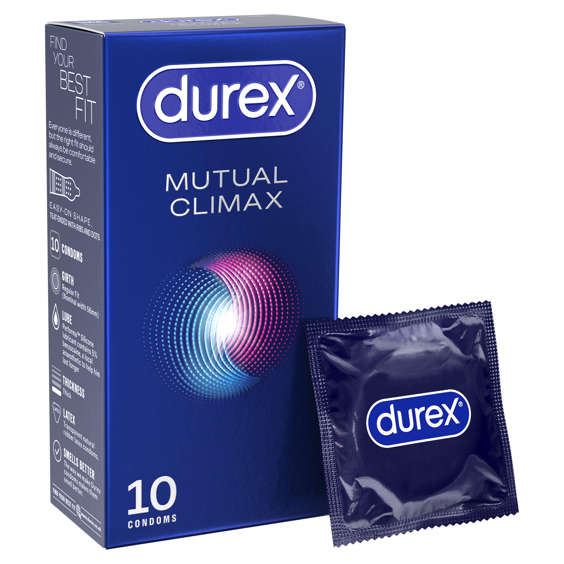 Durex Mutual Climax Condoms Silicone Lube Regular Fit