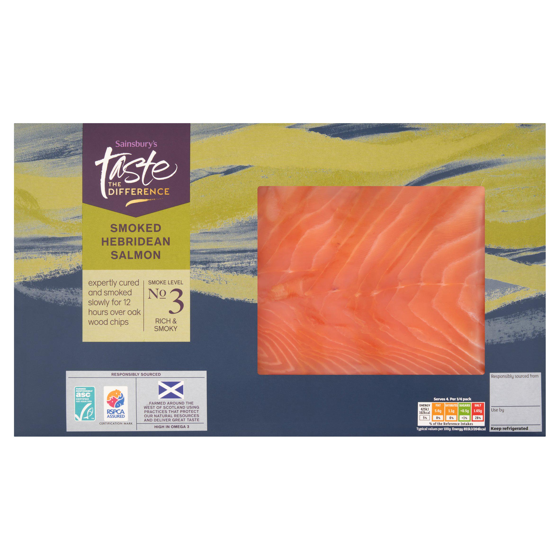 Sainsbury's 200g Smoked Hebridean Salmon, Taste the Difference