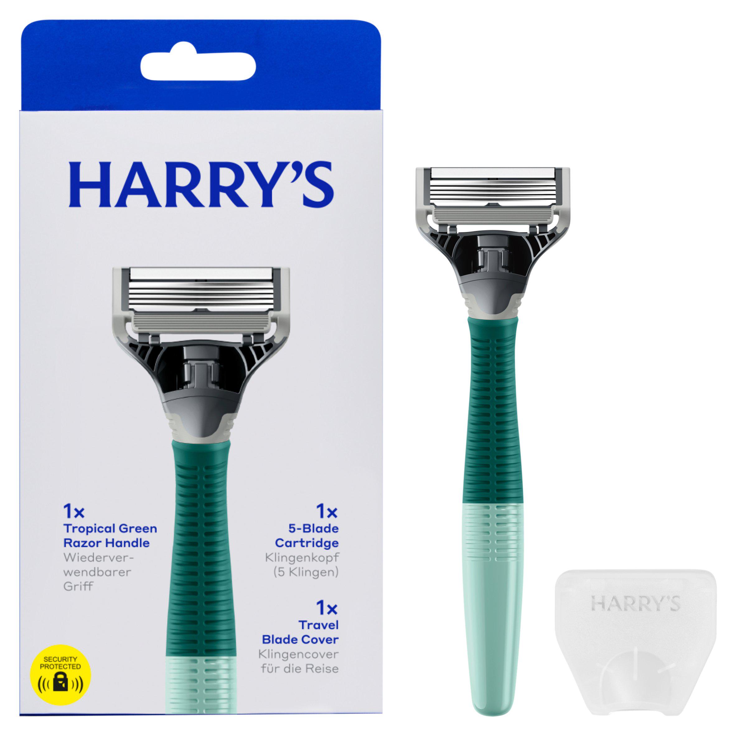 Harry's Men's 5 Blade Razor Tropical Green