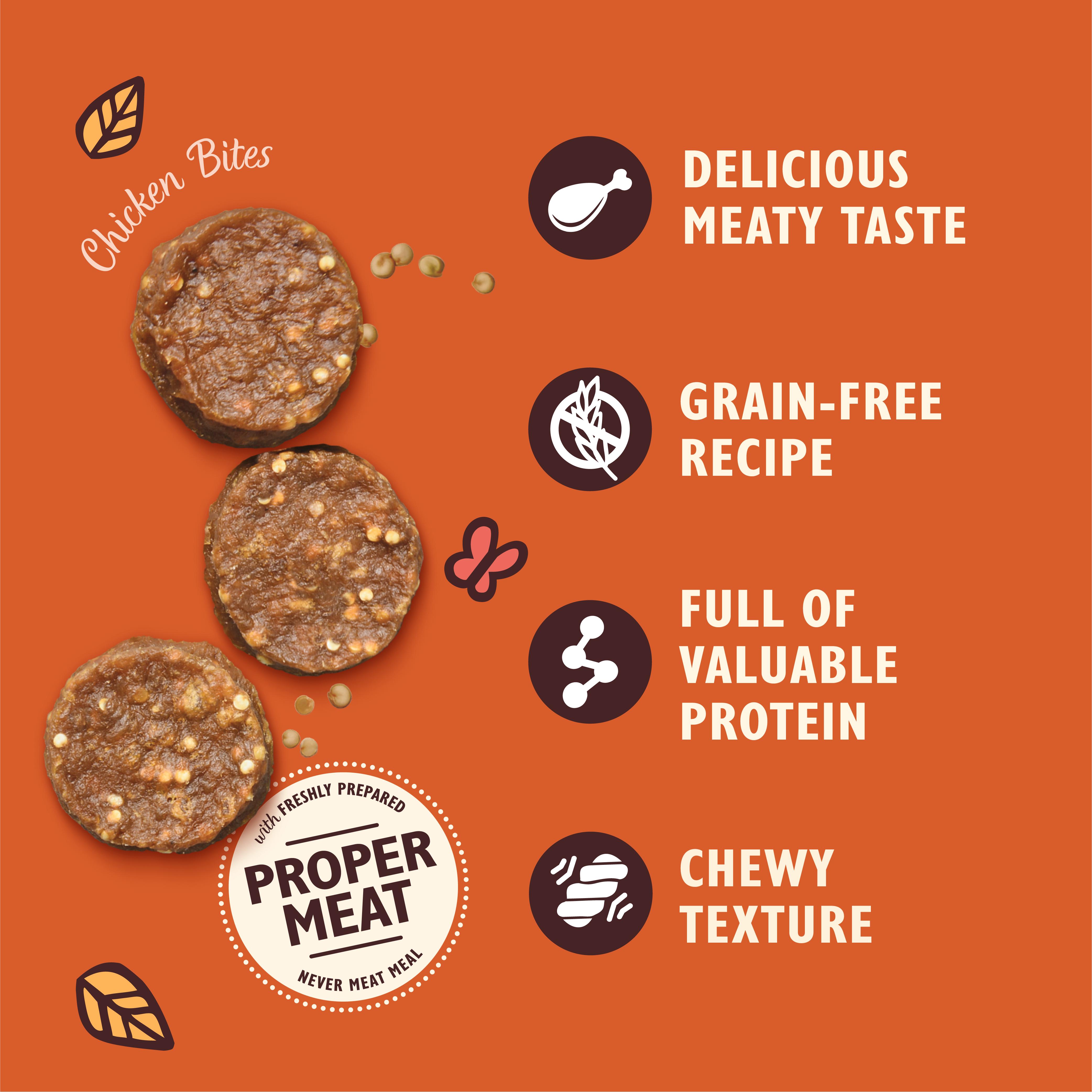 Lily's Kitchen Chomp-Away Chicken Bites Dog Treats 70g thumbnail 2