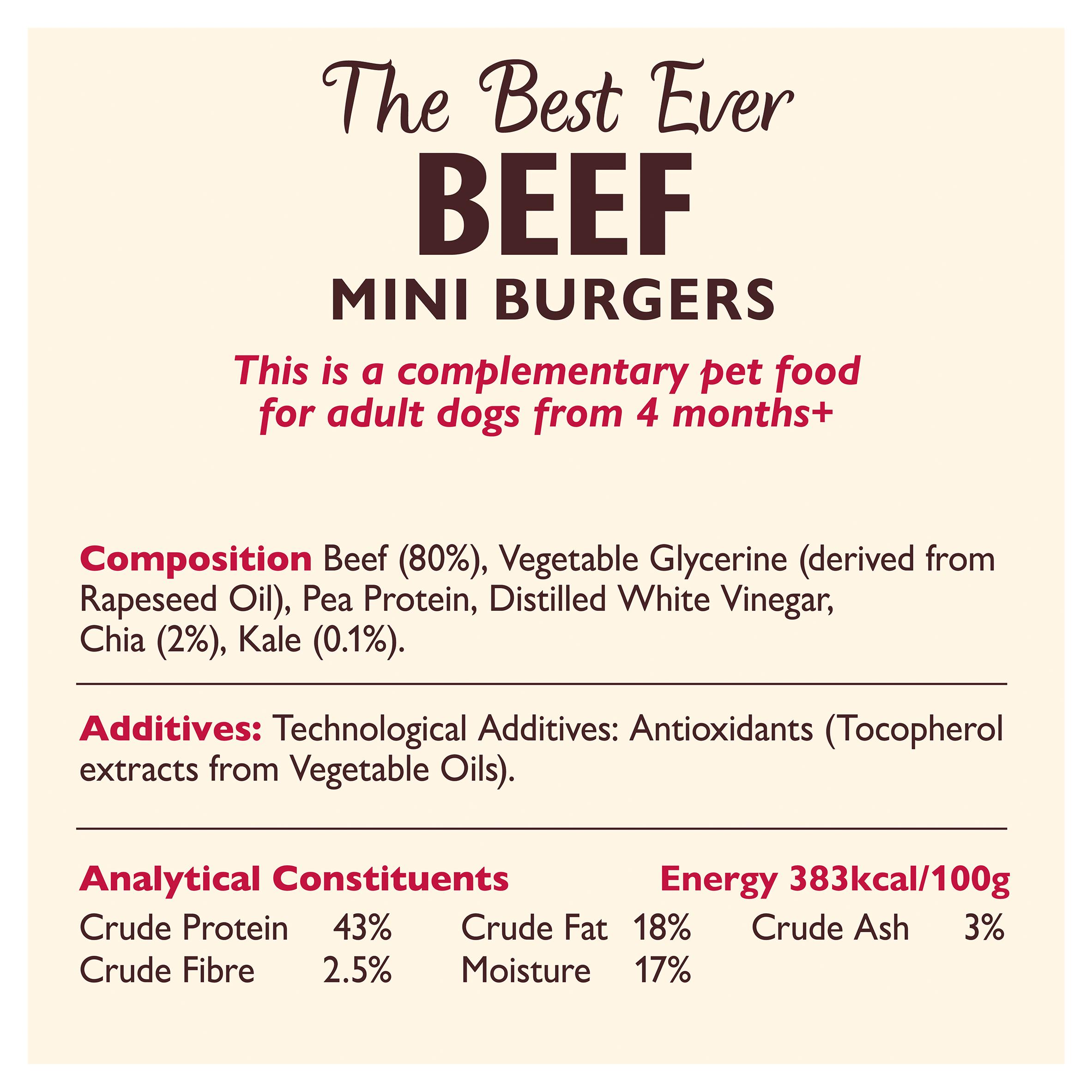 Lily's Kitchen The Best Ever Beef Mini Burgers Dog Treats 70g thumbnail 4