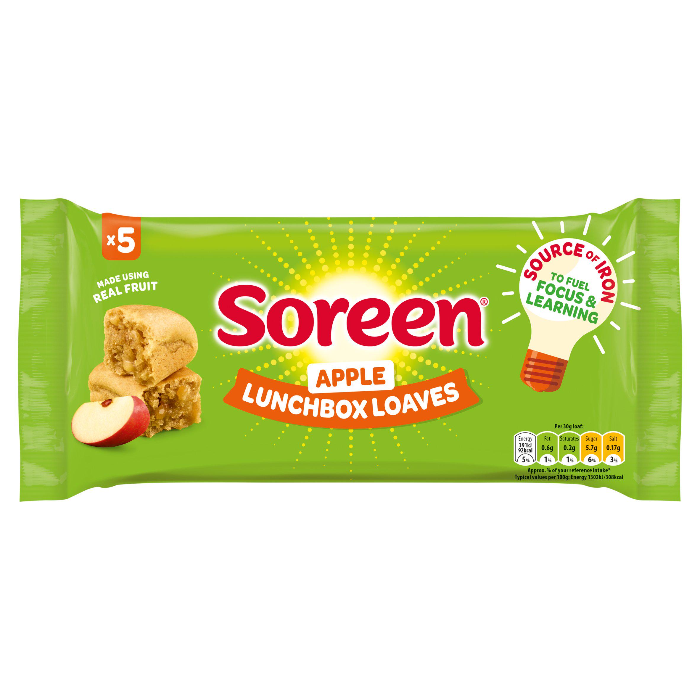 Soreen Apple Lunchbox Loaf Bars x5