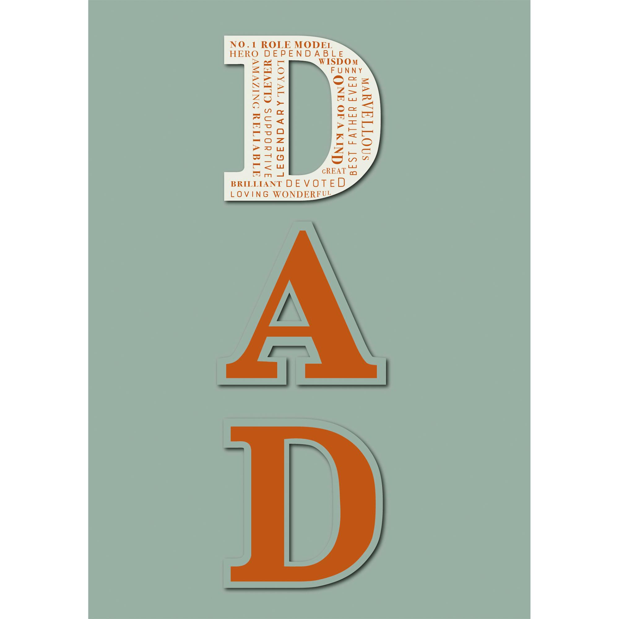 Sainsbury's Dad Modern Text Design Happy Father's Day Greeting Card