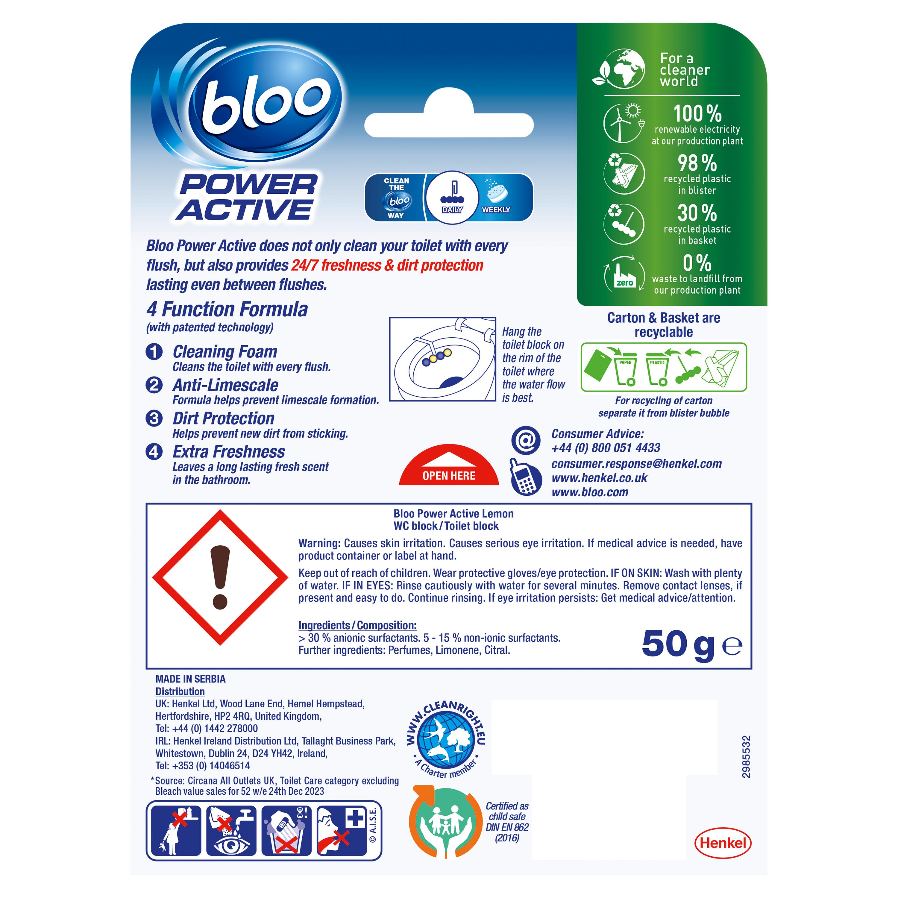 Bloo Power Active Lemon 50g thumbnail 2