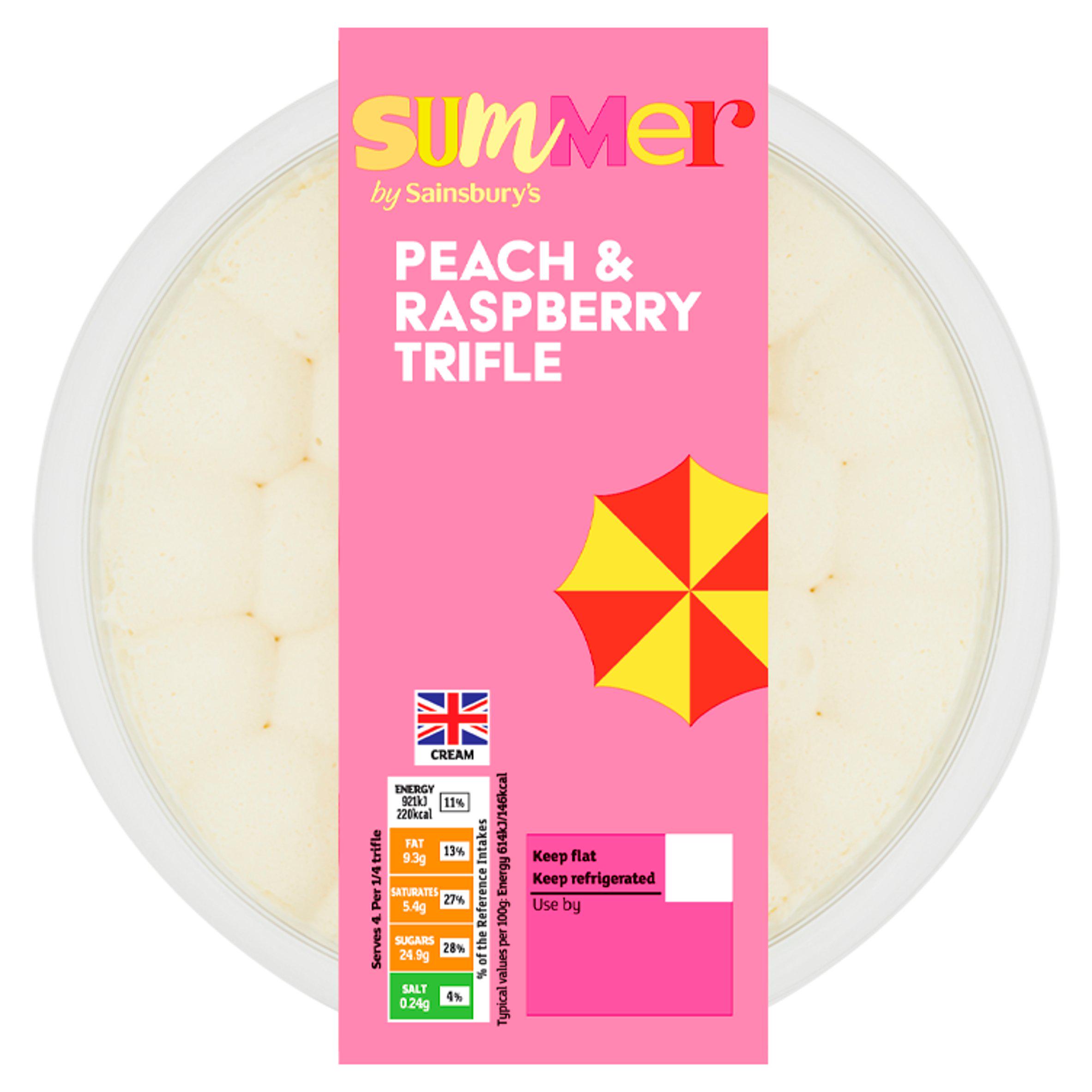 Sainsbury's 600g Peach & Raspberry Summer Trifle