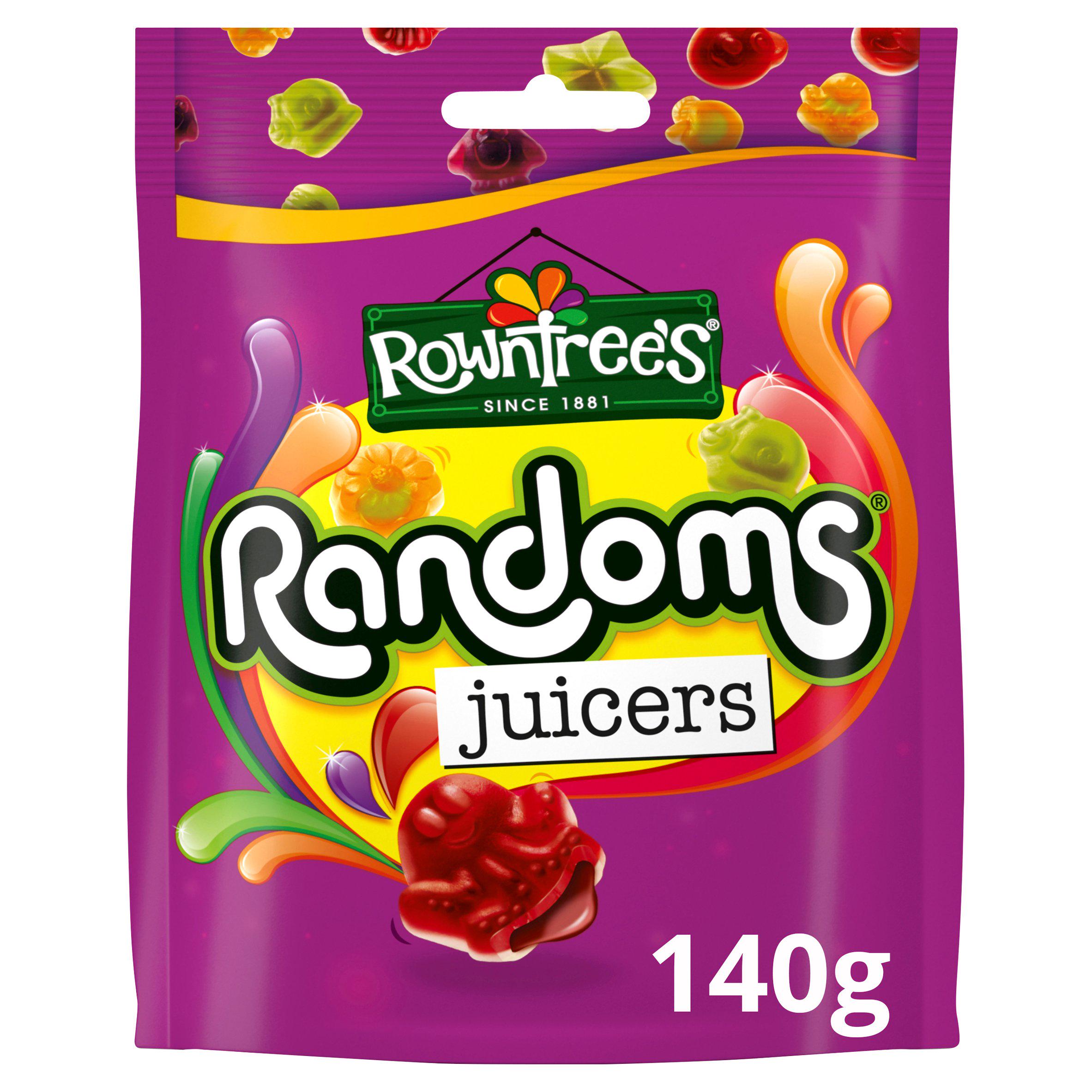 Rowntrees Randoms Juicers Sweets Sharing Bag 140g