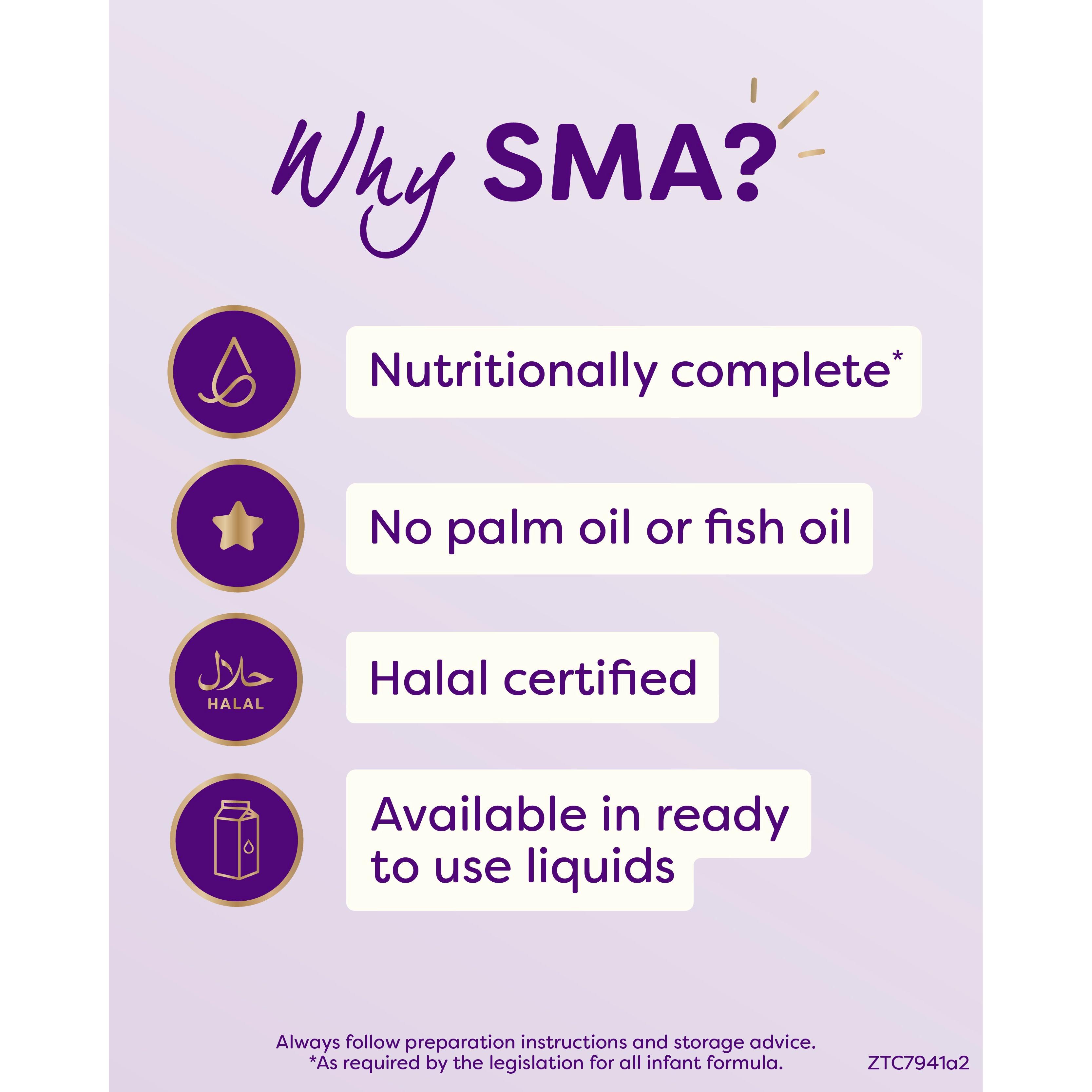 SMA First Infant Baby Milk from Birth 6 x 200ml thumbnail 4