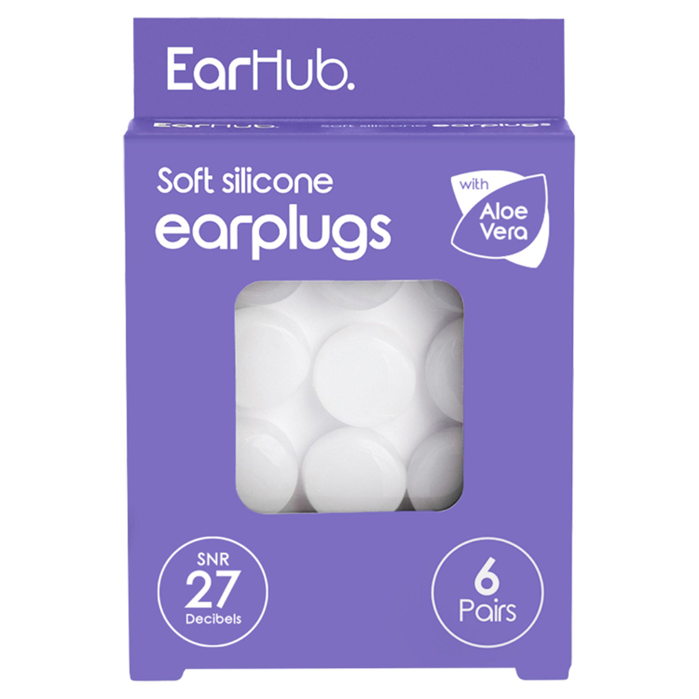 EarHub Sleepwell Soft Silicone Earplugs 6 Pair