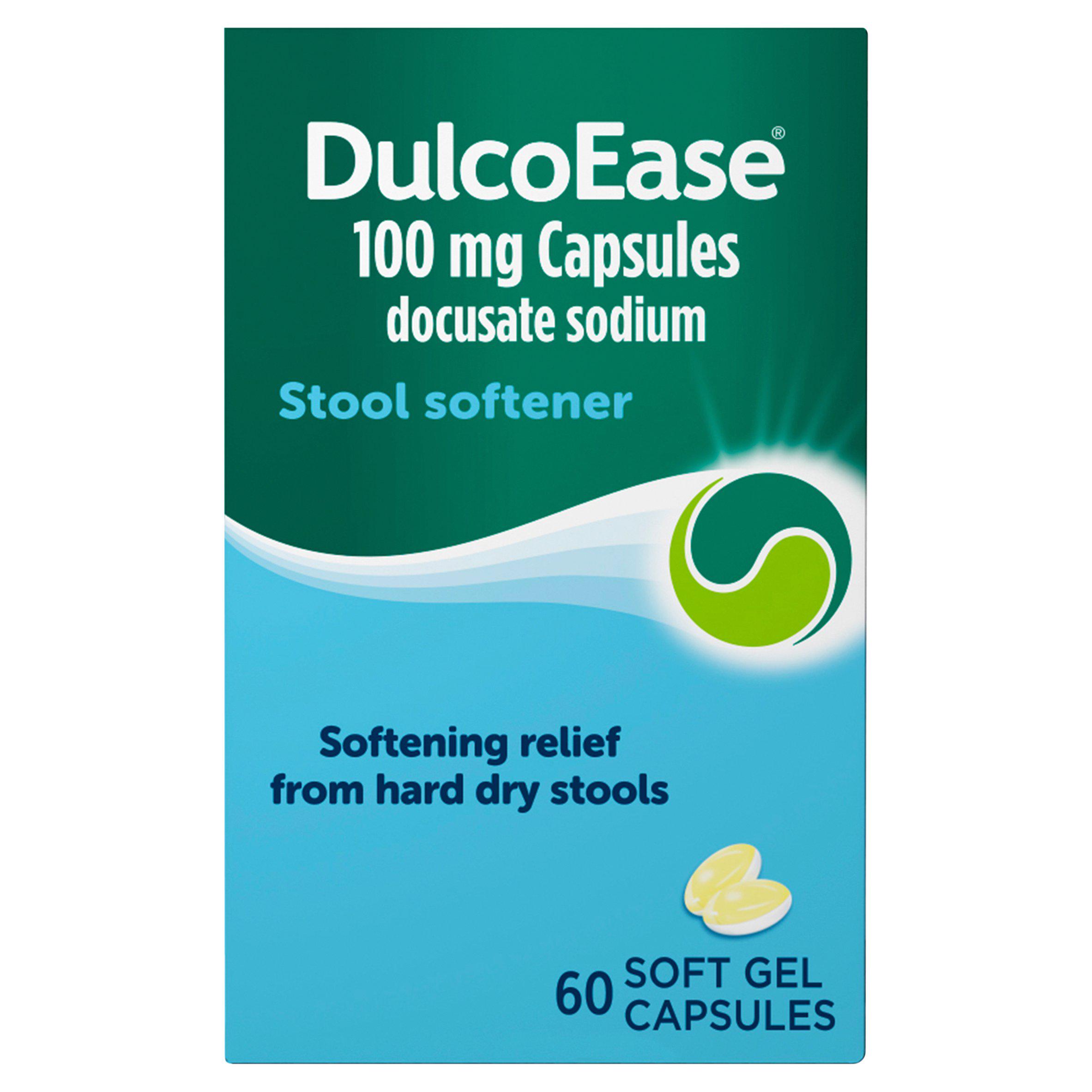 DulcoEase 100 mg Docusate Sodium Capsules 60