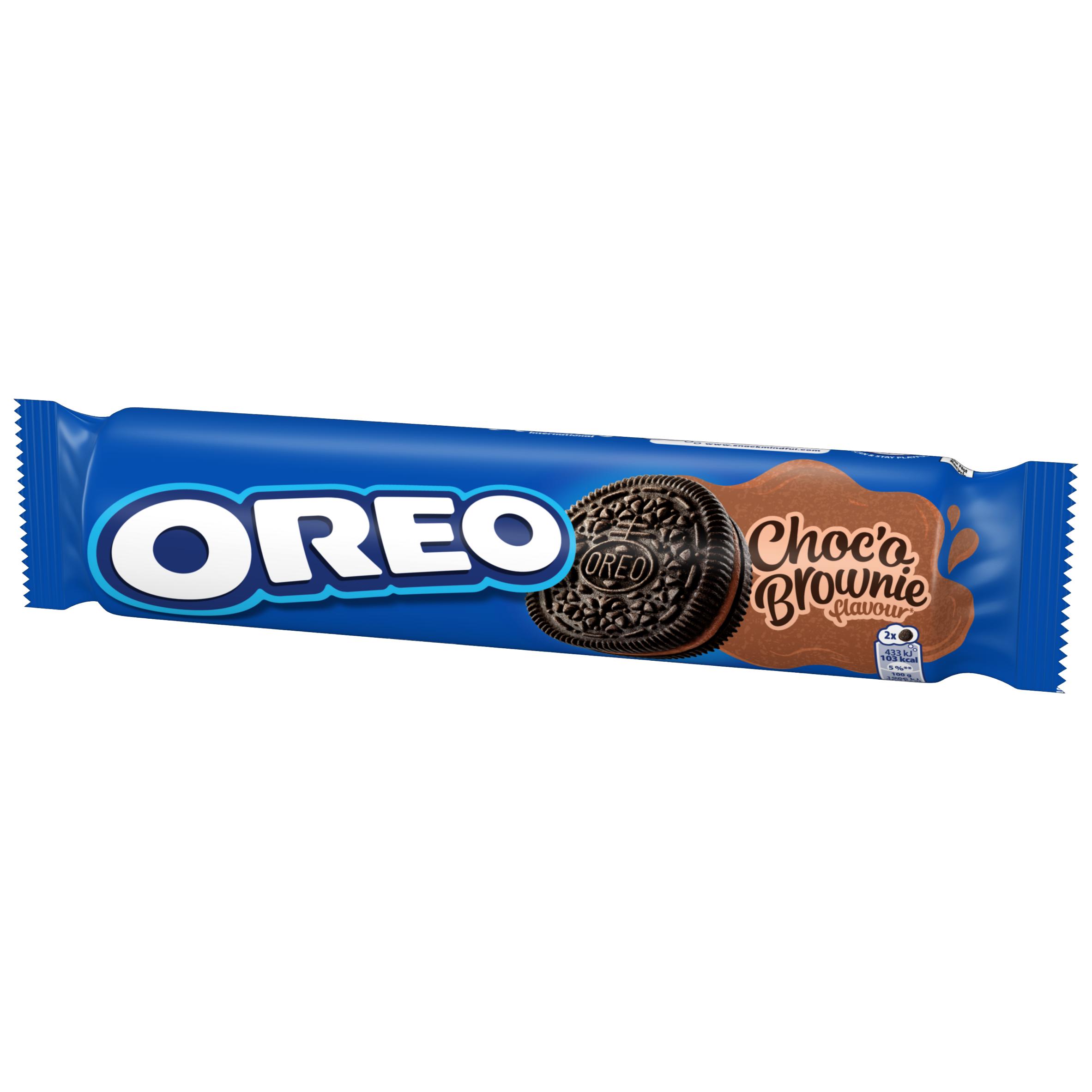 Oreo Choco Brownie Cookie Sandwich Biscuits Pack 154g thumbnail 3