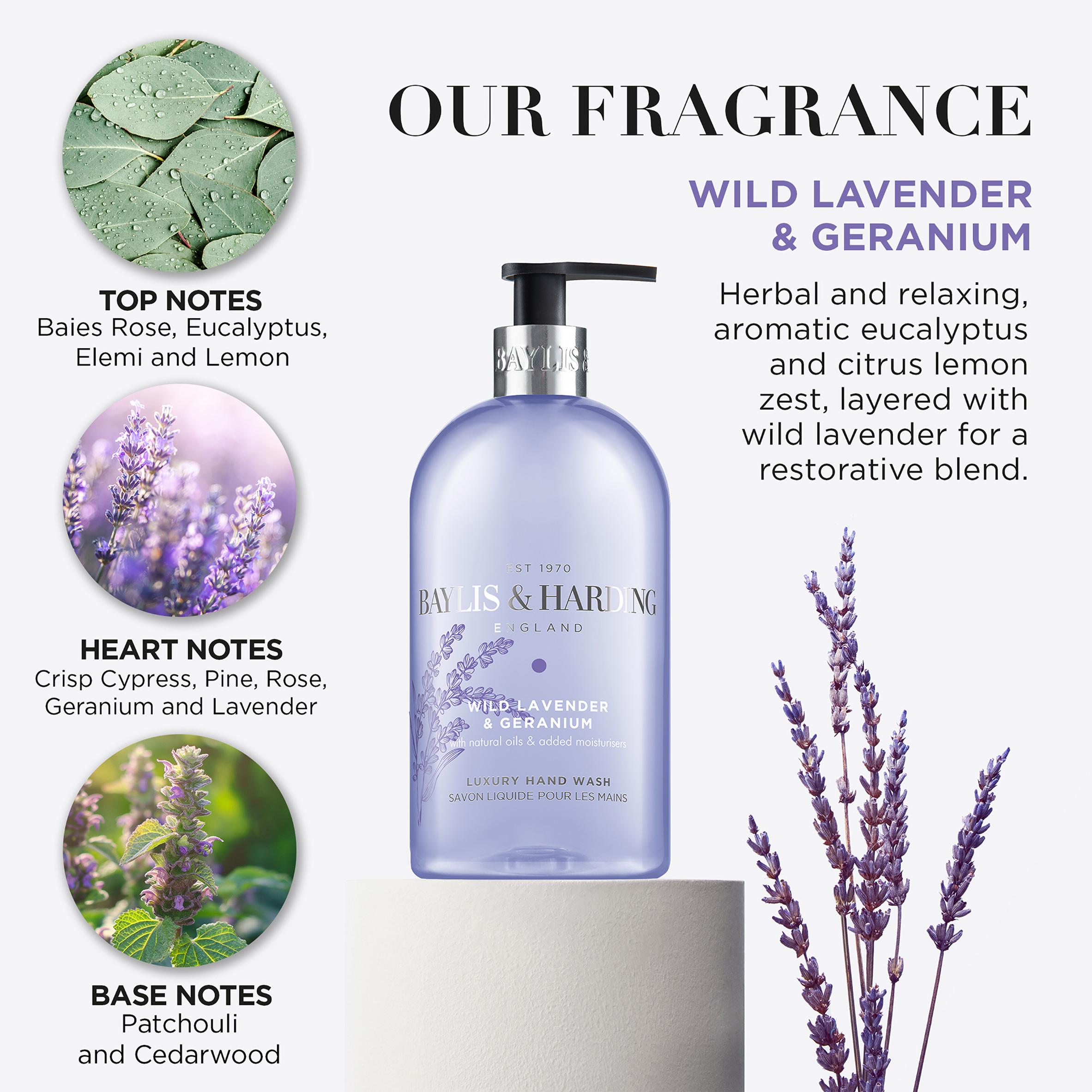 Baylis & Harding Signature Wild Lavender & Geranium Hand Wash 500ml thumbnail 2