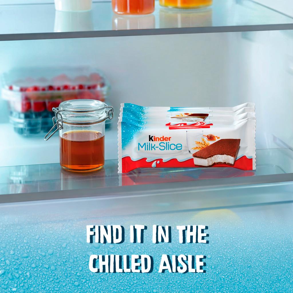 Kinder Milk Slice Chilled Snack Cake Bar Multipack 3x28g thumbnail 3