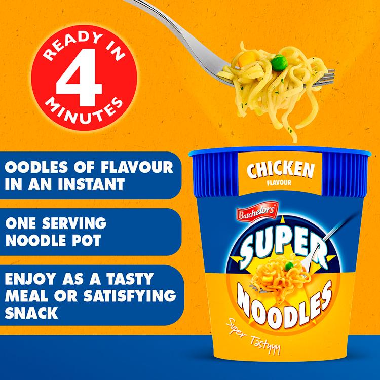 Batchelors Big Super Noodles Pot Chicken Flavour 100g thumbnail 2