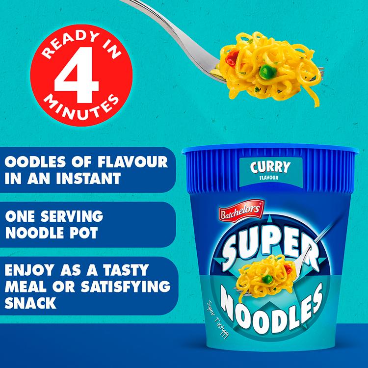 Batchelors Big Super Noodles Pot Curry Flavour 100g thumbnail 2
