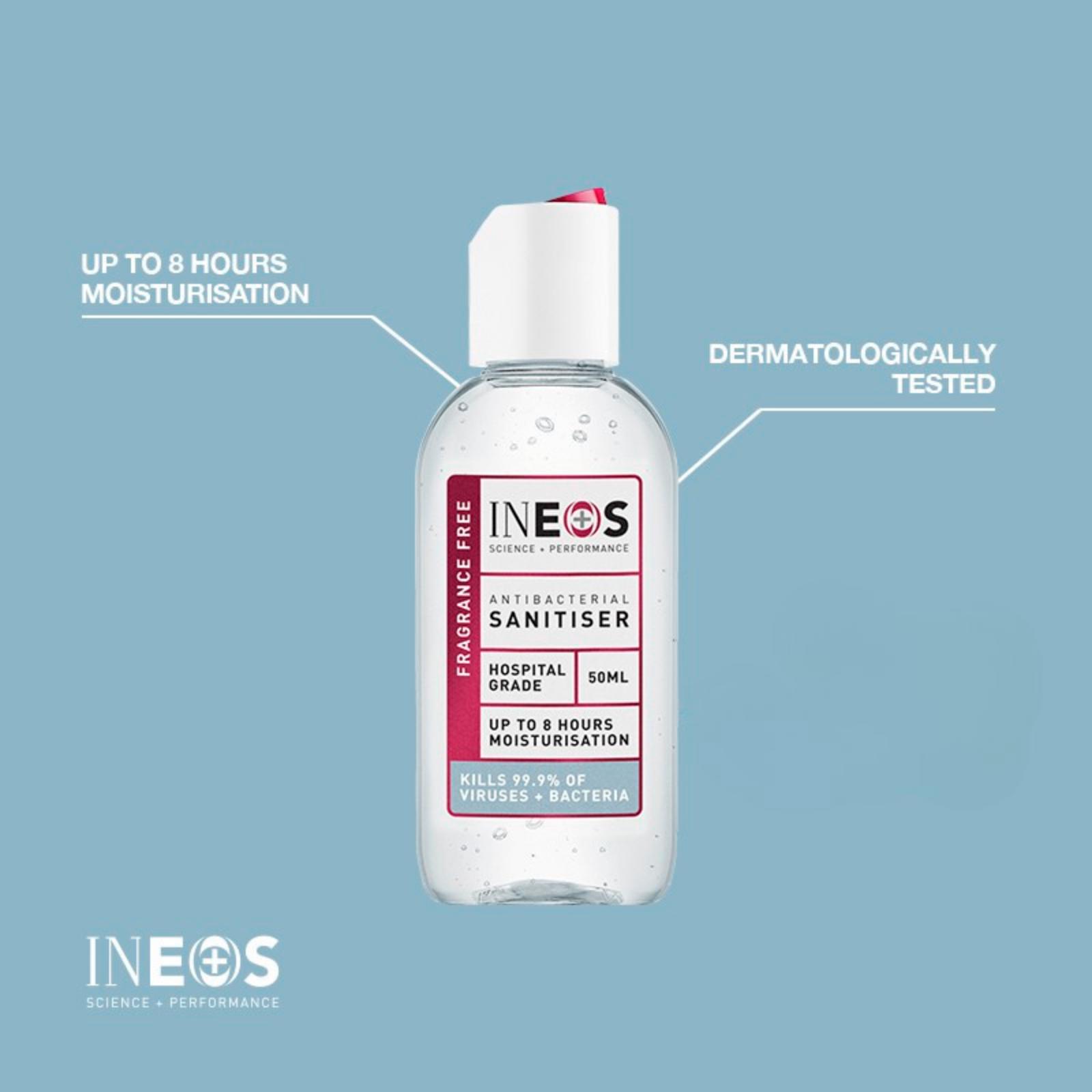 Ineos Antibacterial Anti Viral Hand Sanitiser Gel 50ml thumbnail 3