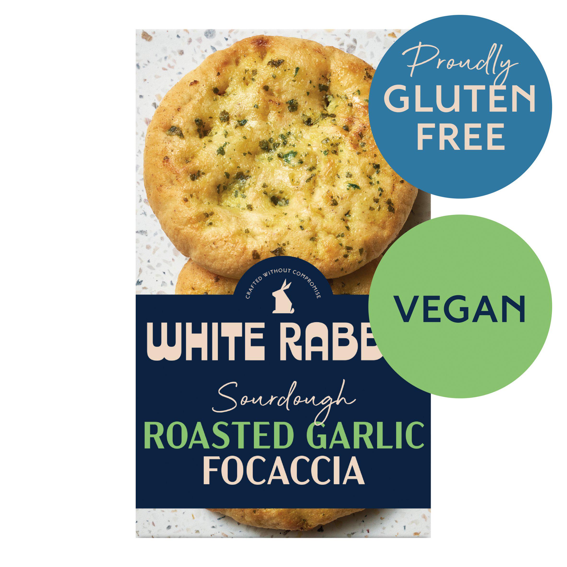 White Rabbit Gluten Free Roasted Garlic Focaccia