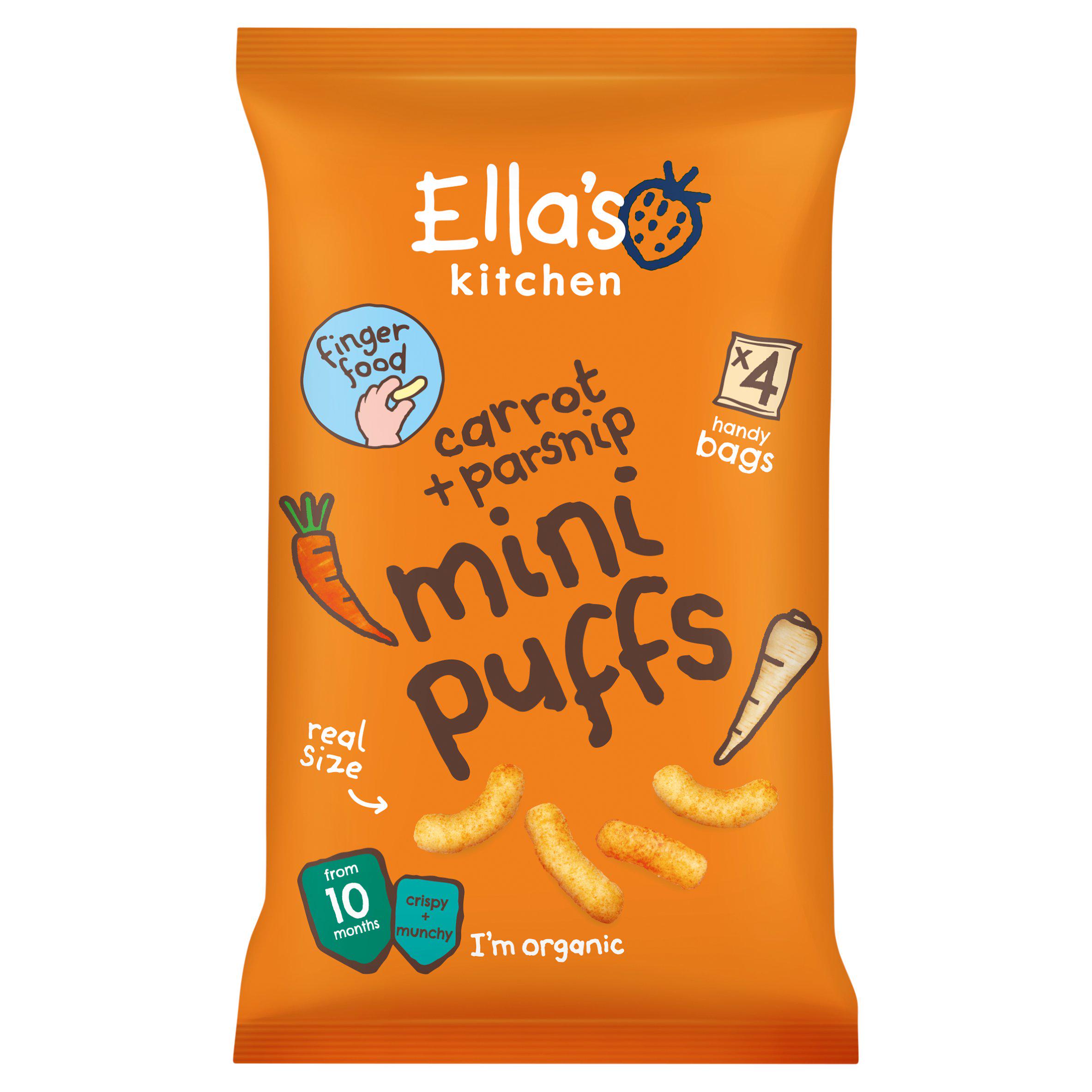 Carrot + Parsnips Mini Puffs From 10 Months 4 x 8g (32g)