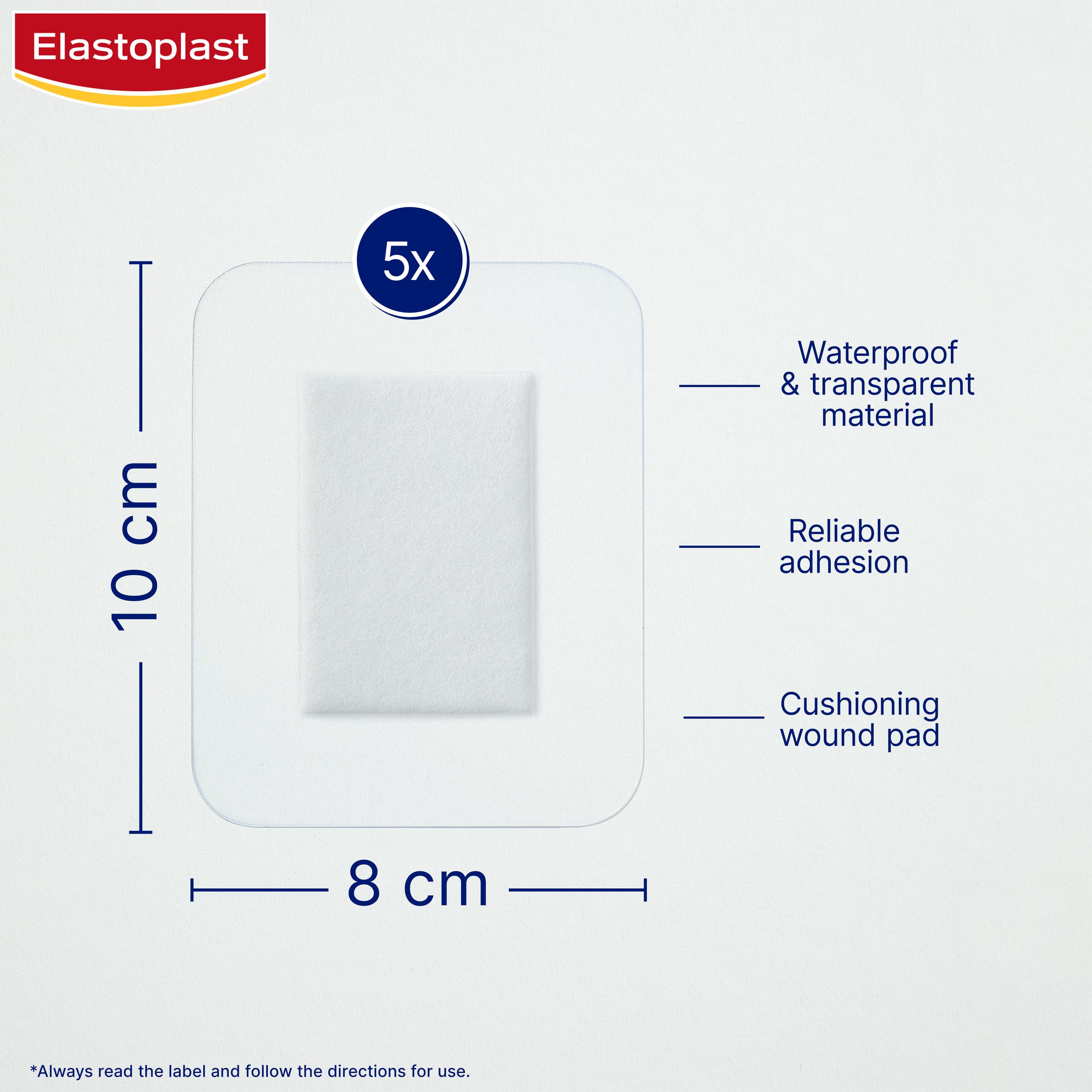 Elastoplast Antibacterial XXL Waterproof Dressings x5 thumbnail 4