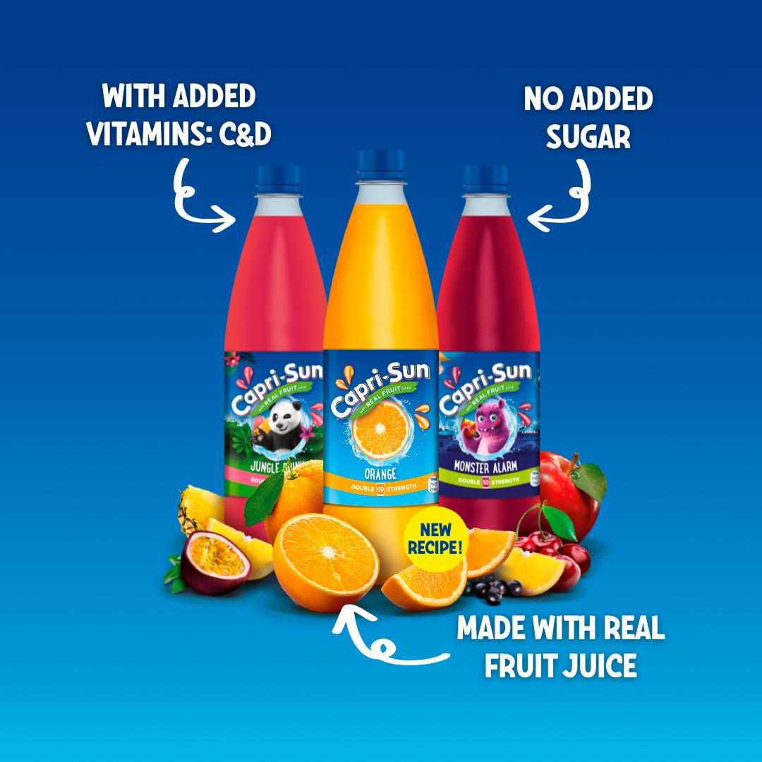 Capri-Sun Double Strength Orange No Added Sugar Multivitamin Squash 1L thumbnail 2