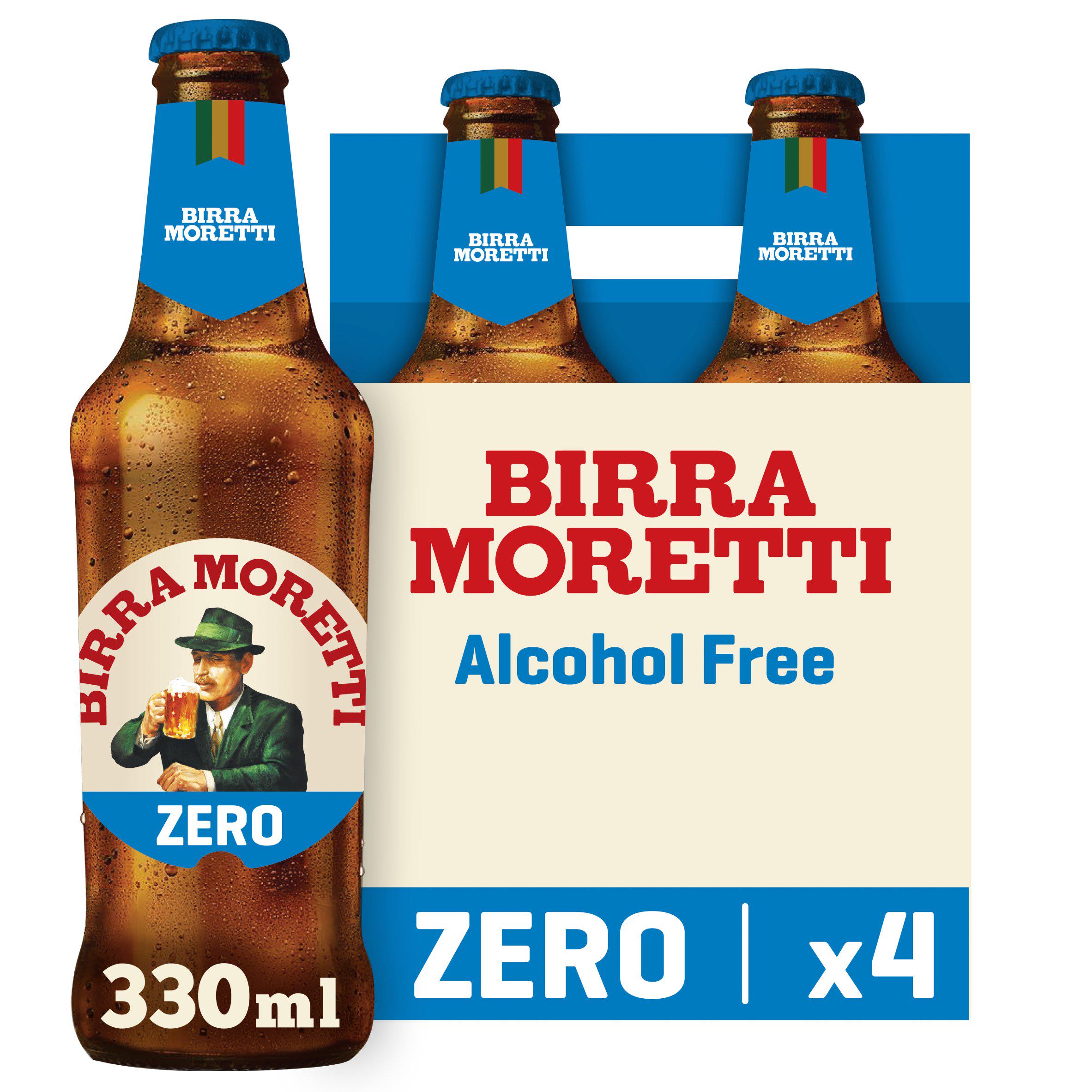 Birra Zero 0.0% Alcohol Free Beer Bottle 4x330ml