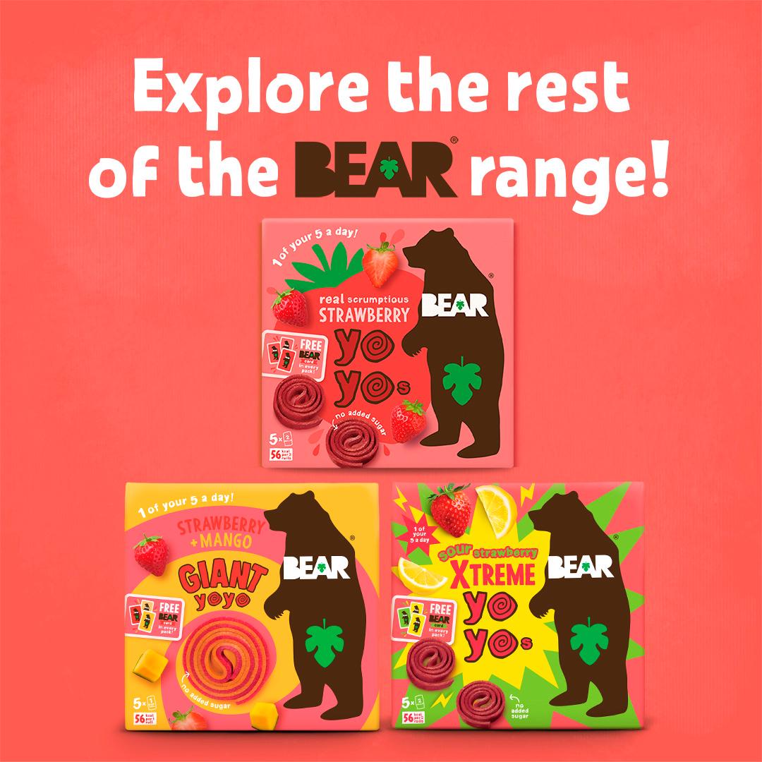 BEAR Giant Fruit Yoyos Apple & Blackcurrant Multipack 5x20g thumbnail 3