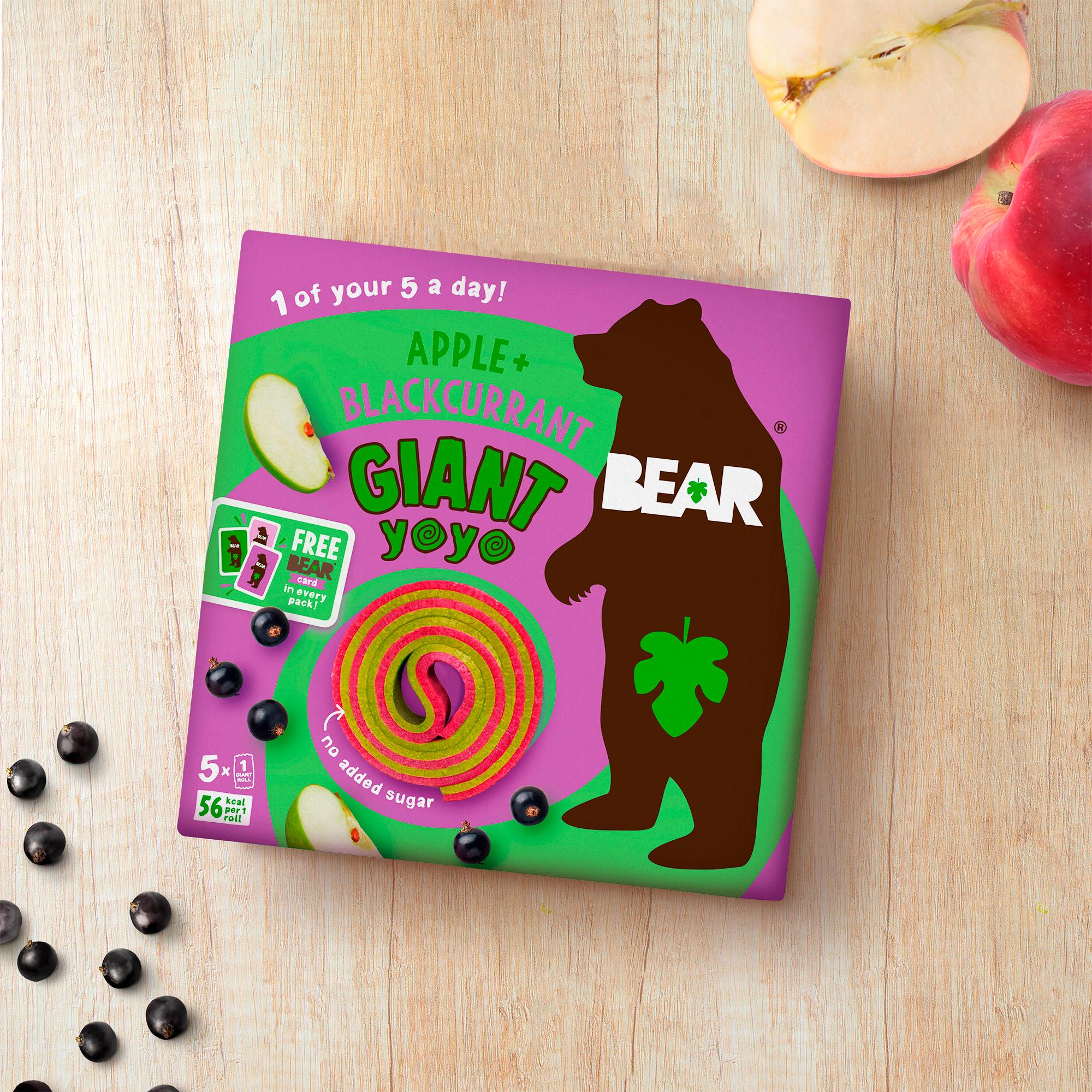 BEAR Giant Fruit Yoyos Apple & Blackcurrant Multipack 5x20g thumbnail 4