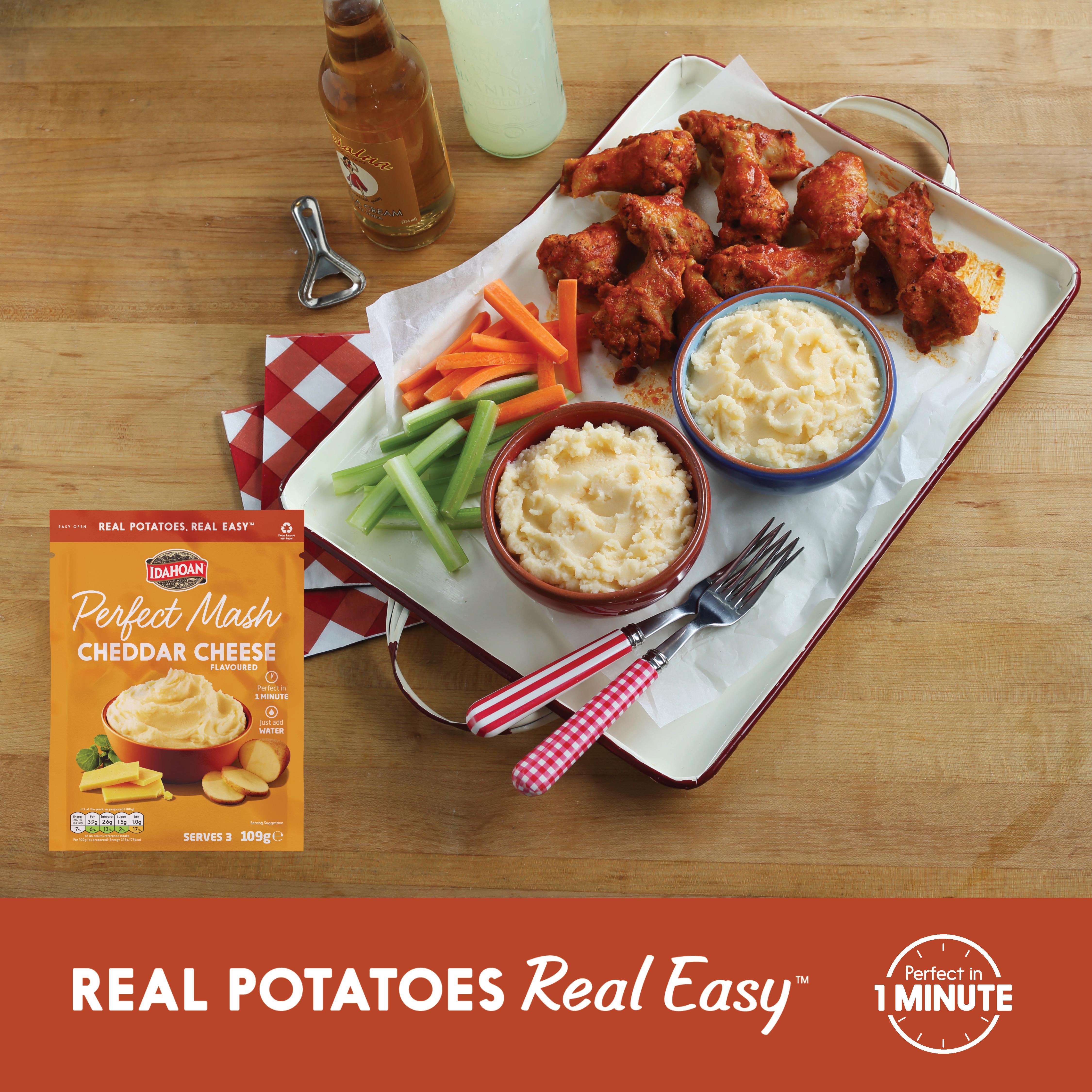 Idahoan Perfect Mash Cheddar Cheese Flavoured 109g thumbnail 4
