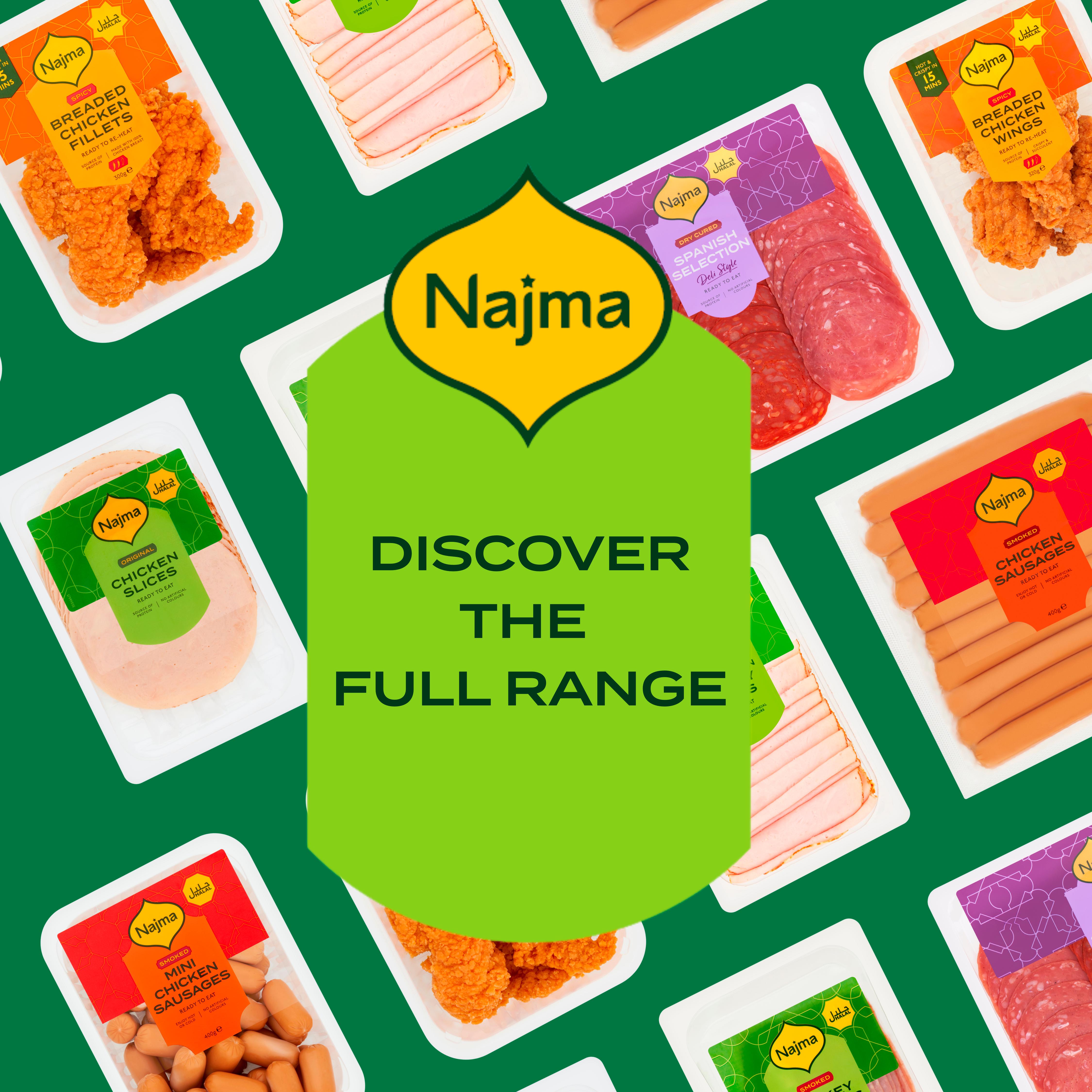 Najma Halal Chicken Sausages Smoked 400g thumbnail 5