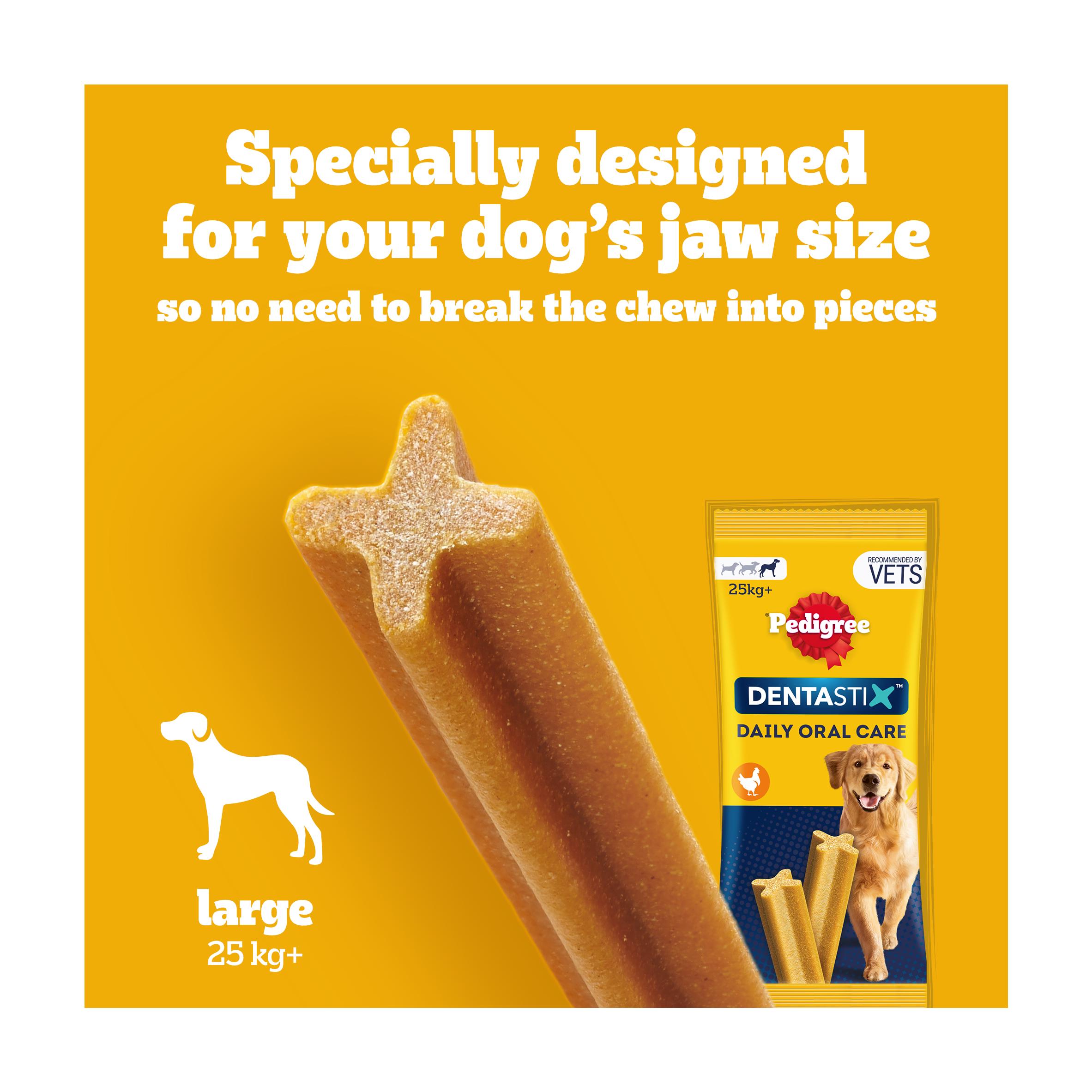 Pedigree Dentastix Daily Adult Large Dog Treats Dental Sticks x4 154g thumbnail 2