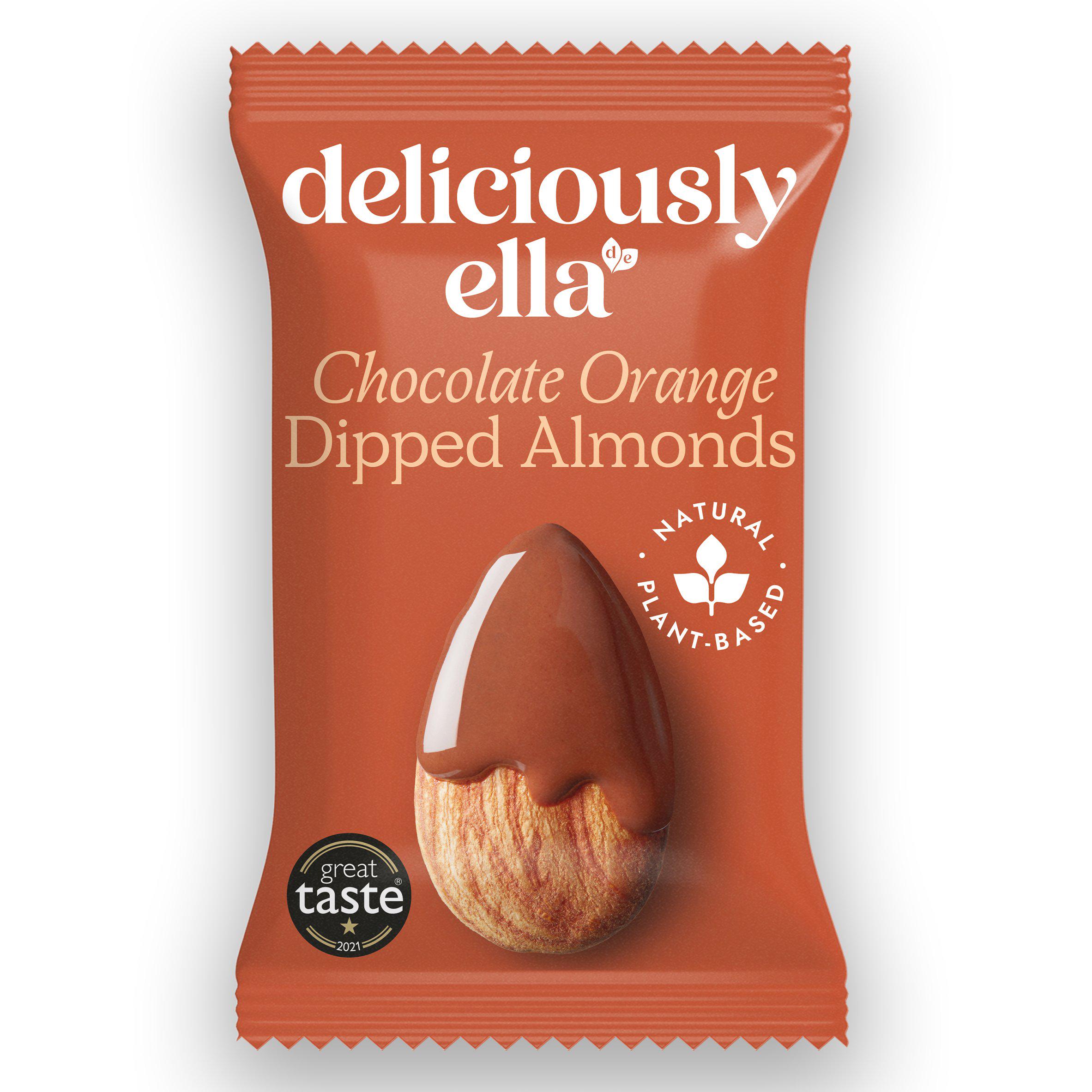 Deliciously Ella 27g Chocolate Orange Dipped Almond Snack