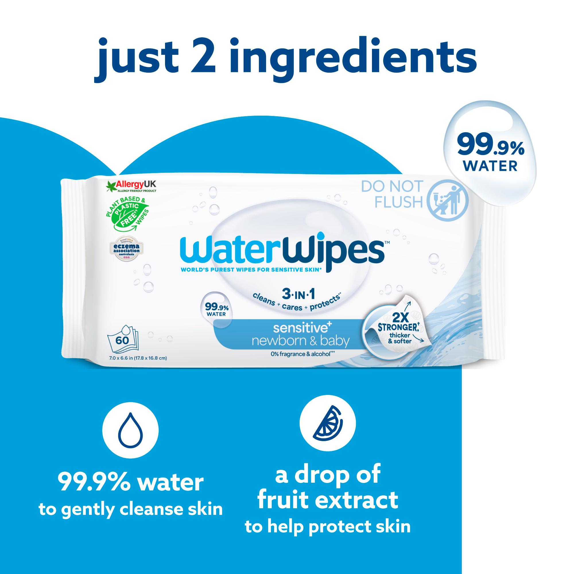 WaterWipes Baby Wipes Pack x6 thumbnail 3