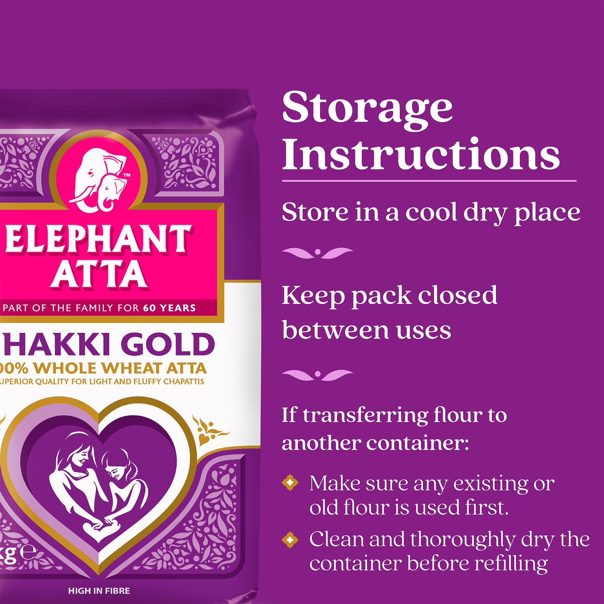 Elephant Atta 10kg Chakki Gold Whole Wheat Chapatti Flour thumbnail 4