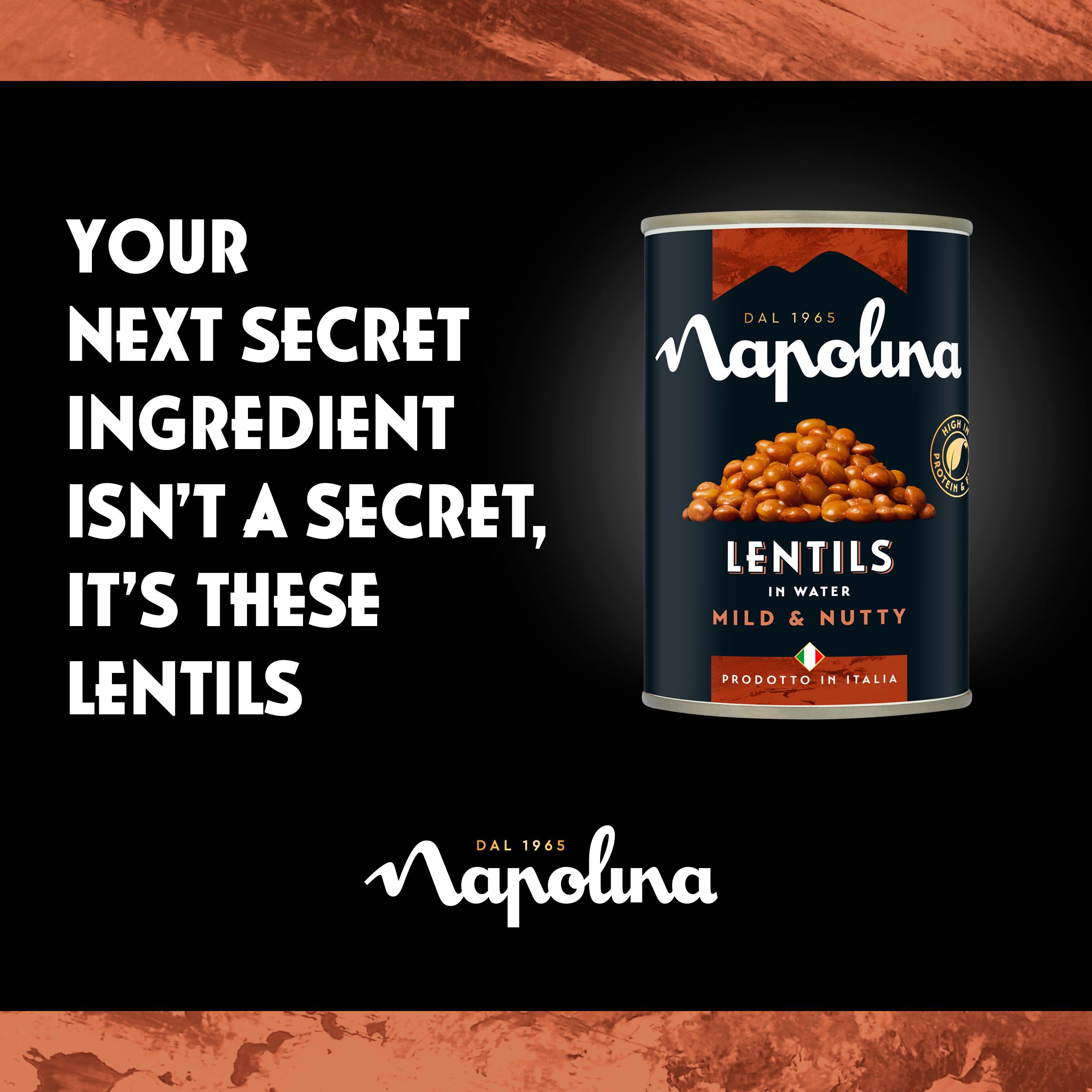 Napolina Lentils in Water 400g thumbnail 2