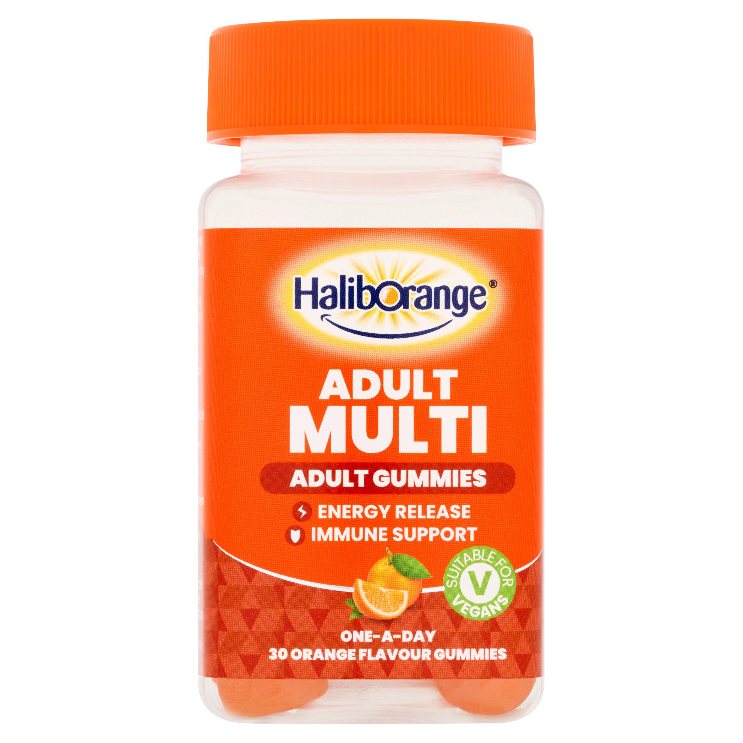 Haliborange Adult Multivitamin Energy & Immune Support Orange Gummies