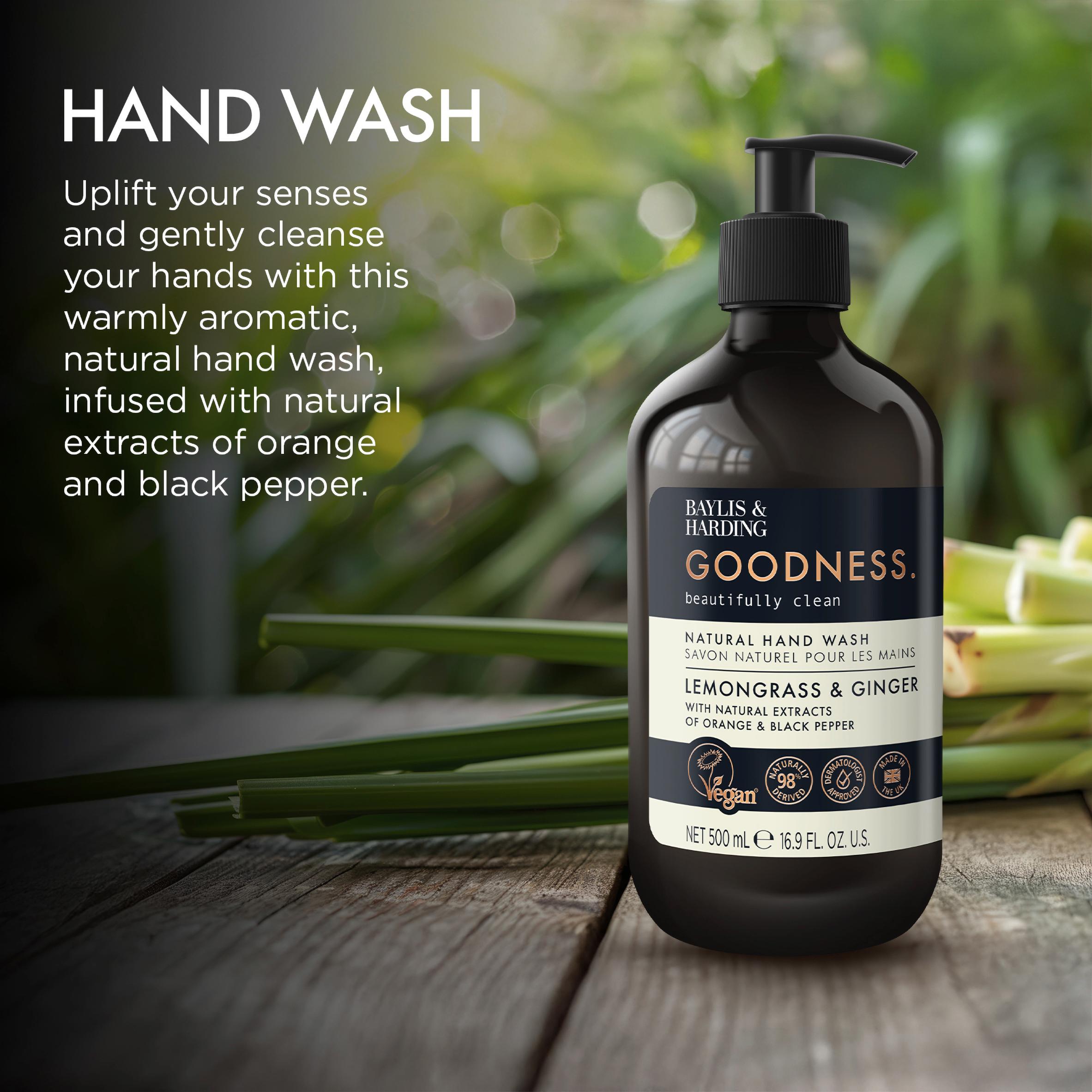 Baylis & Harding Goodness Lemongrass & Ginger Natural Hand Wash 500ml thumbnail 3