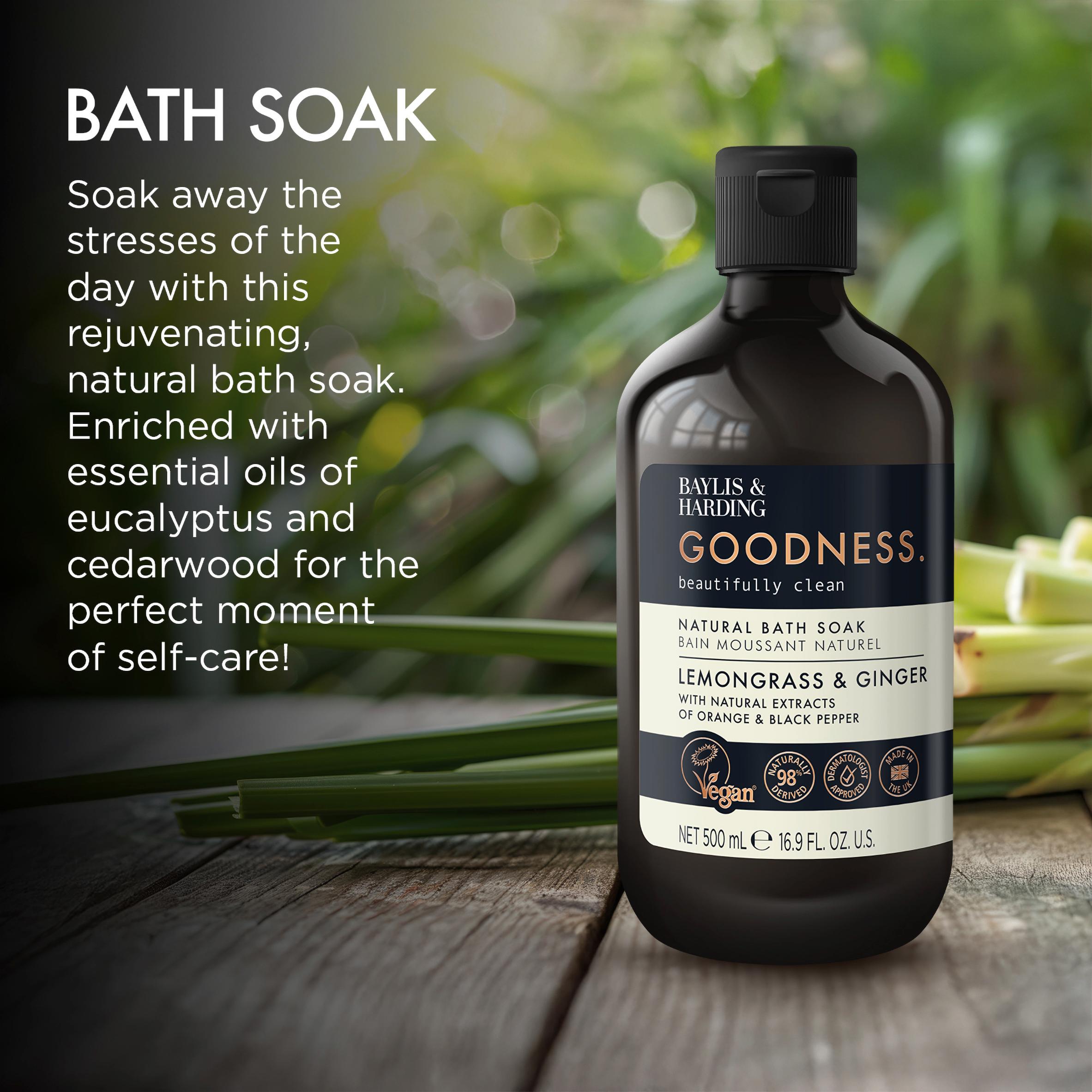 Baylis & Harding Goodness Lemongrass & Ginger Natural Bath Soak 500ml thumbnail 3