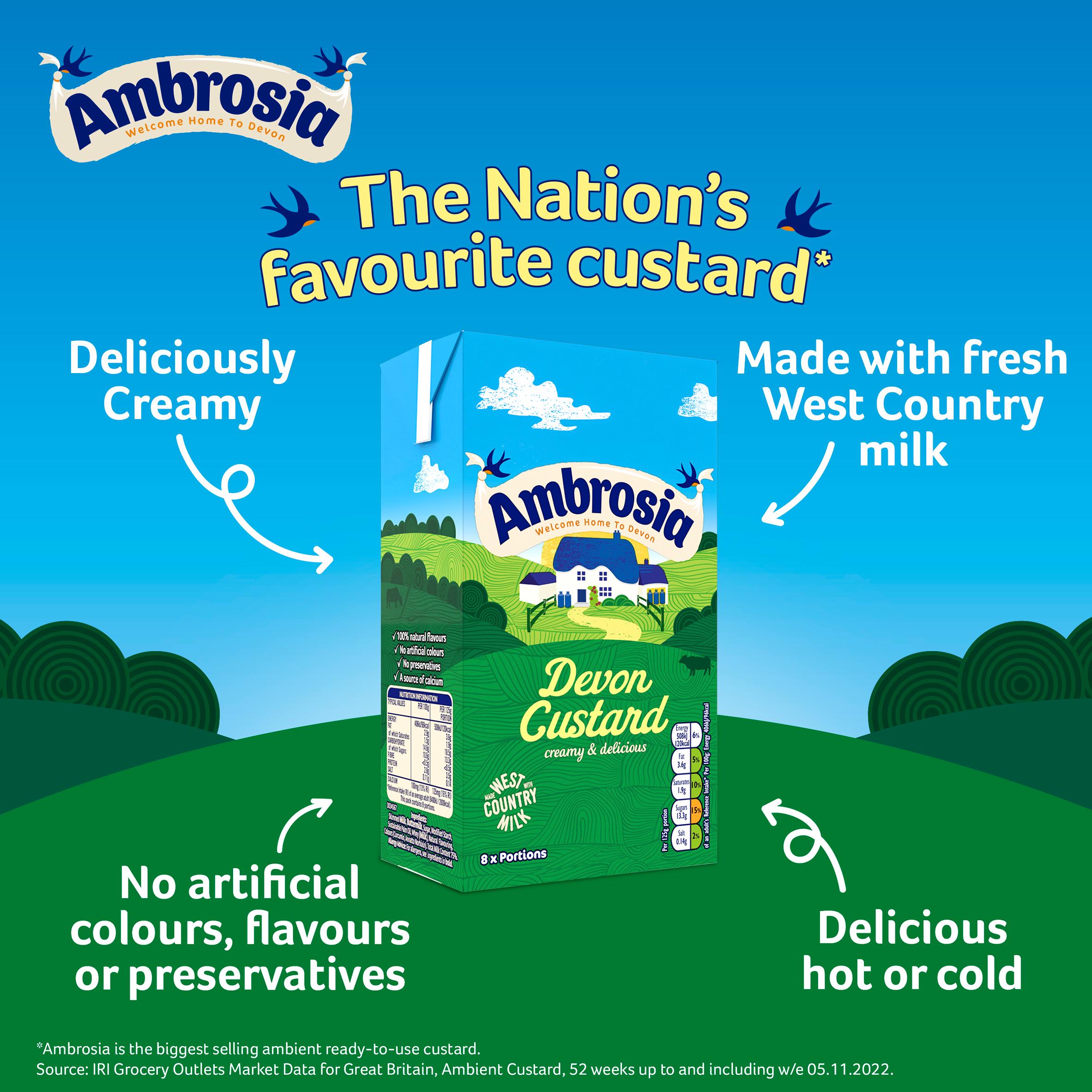 Ambrosia Devon 1kg Custard Carton thumbnail 4