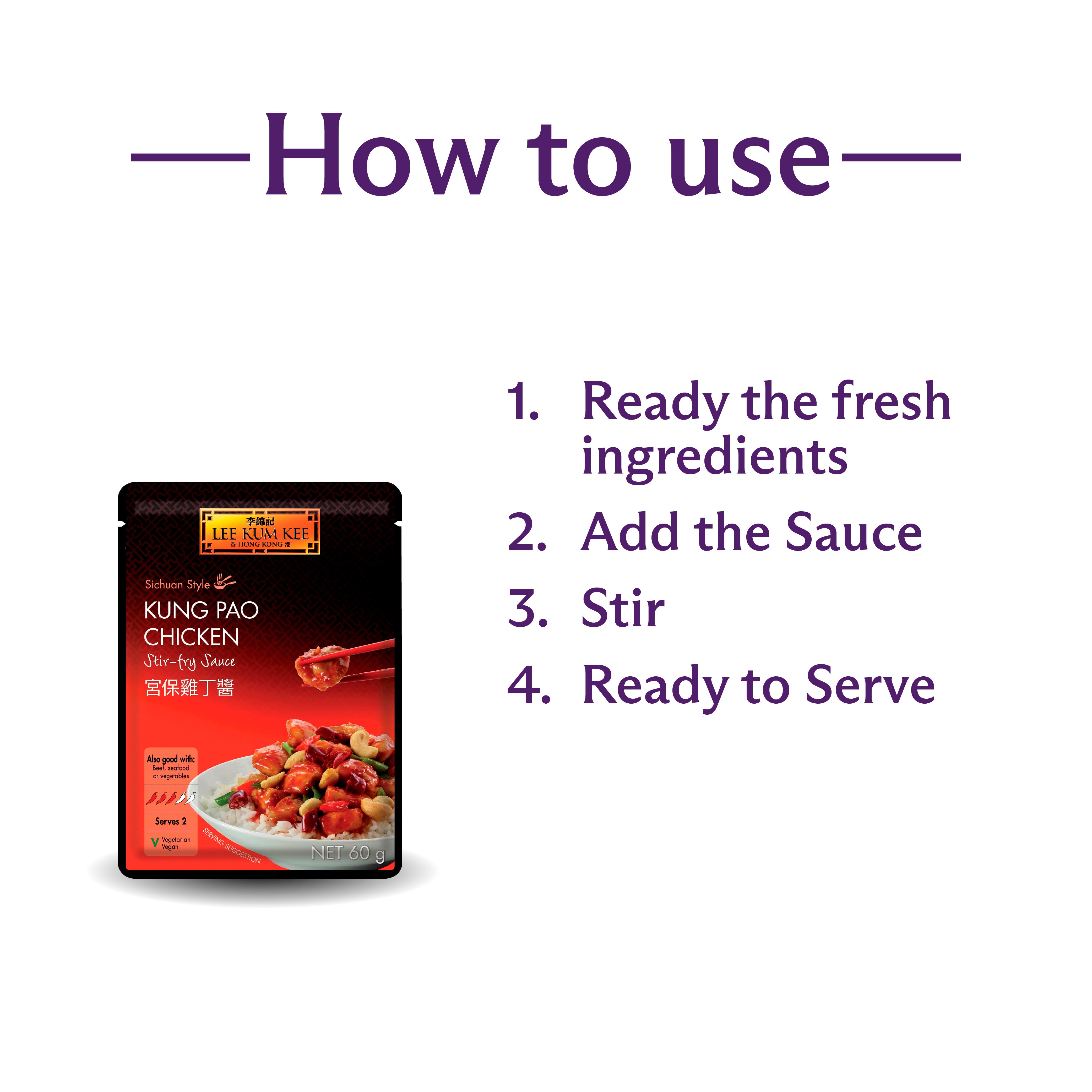 Lee Kum Kee Kung Pao Chicken Stir Fry Sauce 60g thumbnail 2
