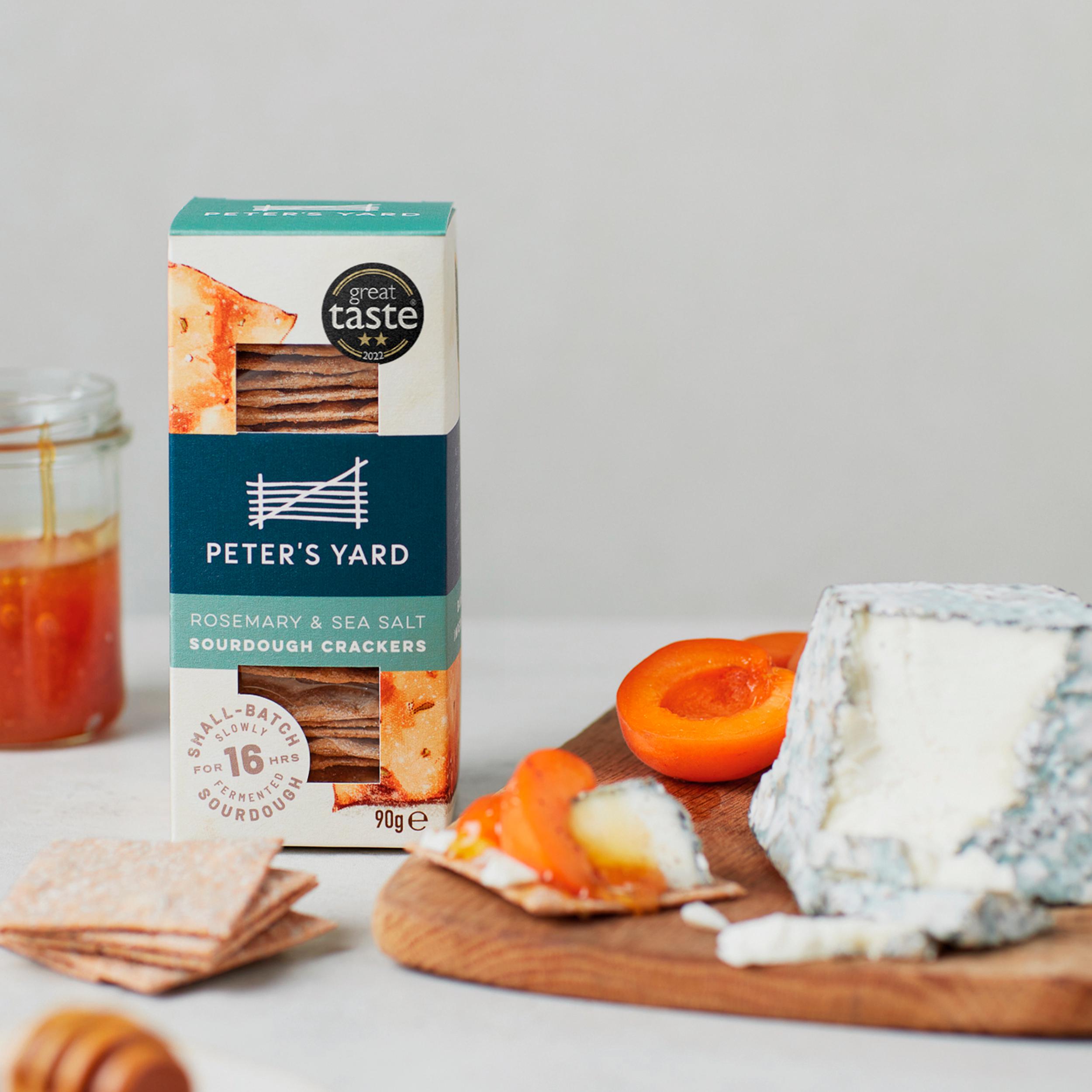 Peter's Yard Rosemary & Sea Salt Sourdough Crackers 90g thumbnail 3
