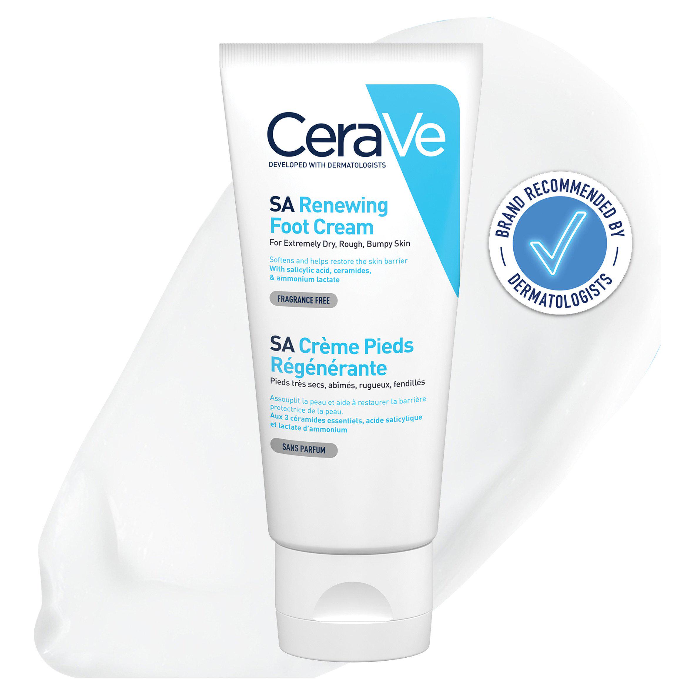 CeraVe SA Renewing Foot Cream with Salicylic Acid for Extremely Dry, Rough & Bumpy Skin 88ml