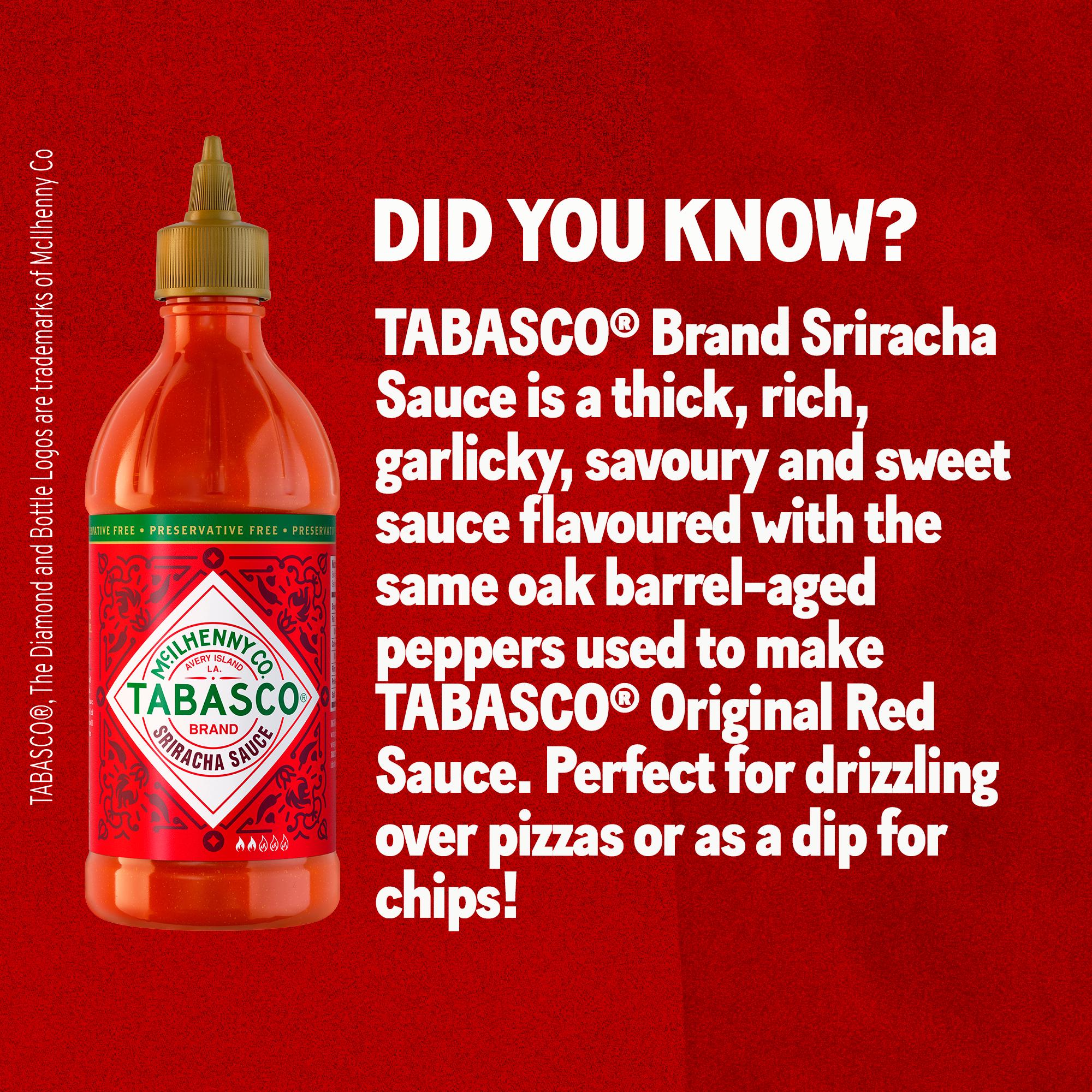 Tabasco Sriracha Hot Chilli Sauce 256ml thumbnail 4