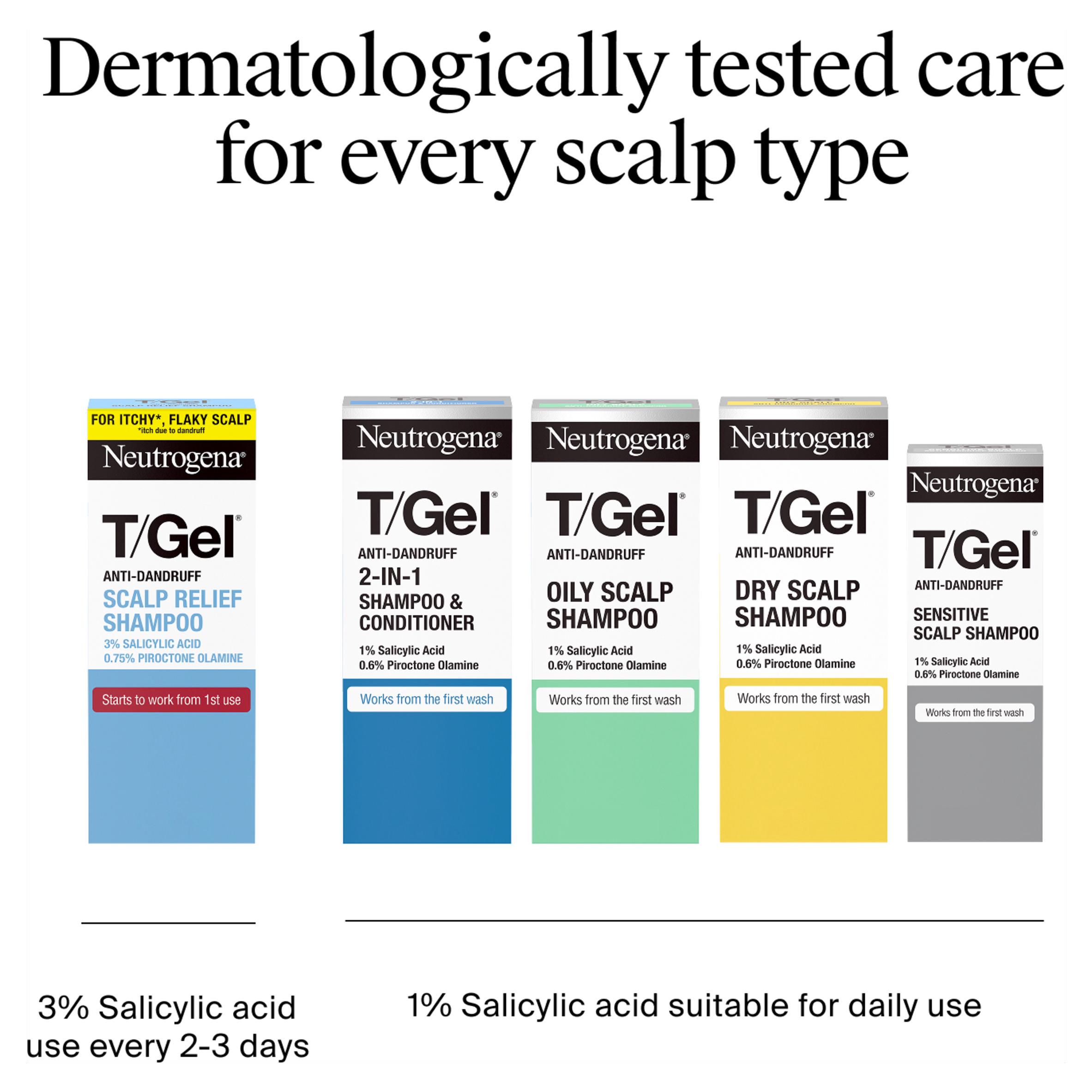 Neutrogena T-Gel Oily Scalp Anti-Dandruff Shampoo 250ml thumbnail 2