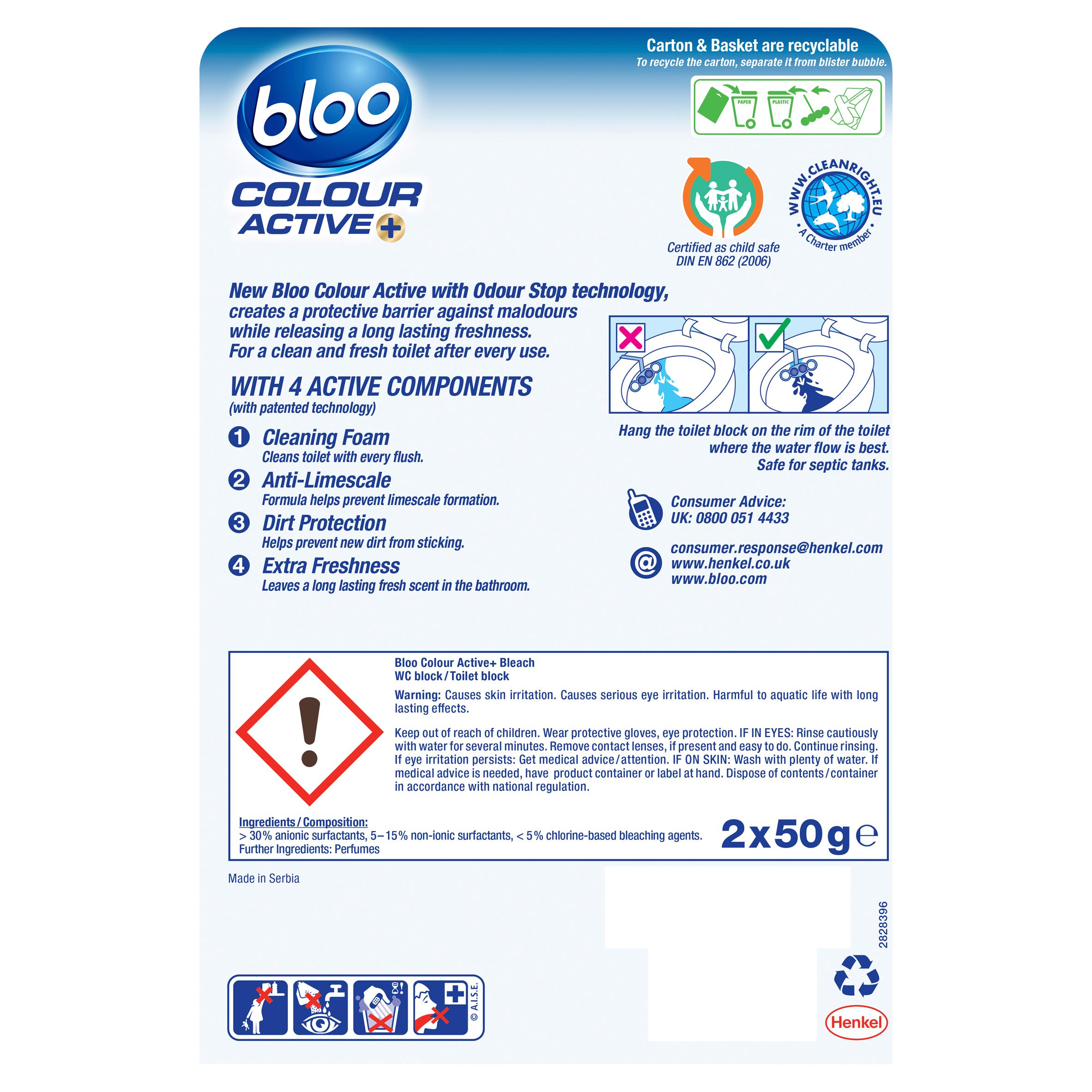 Bloo Colour Active+ Bleach Rim Blocks 2 x 50g thumbnail 6